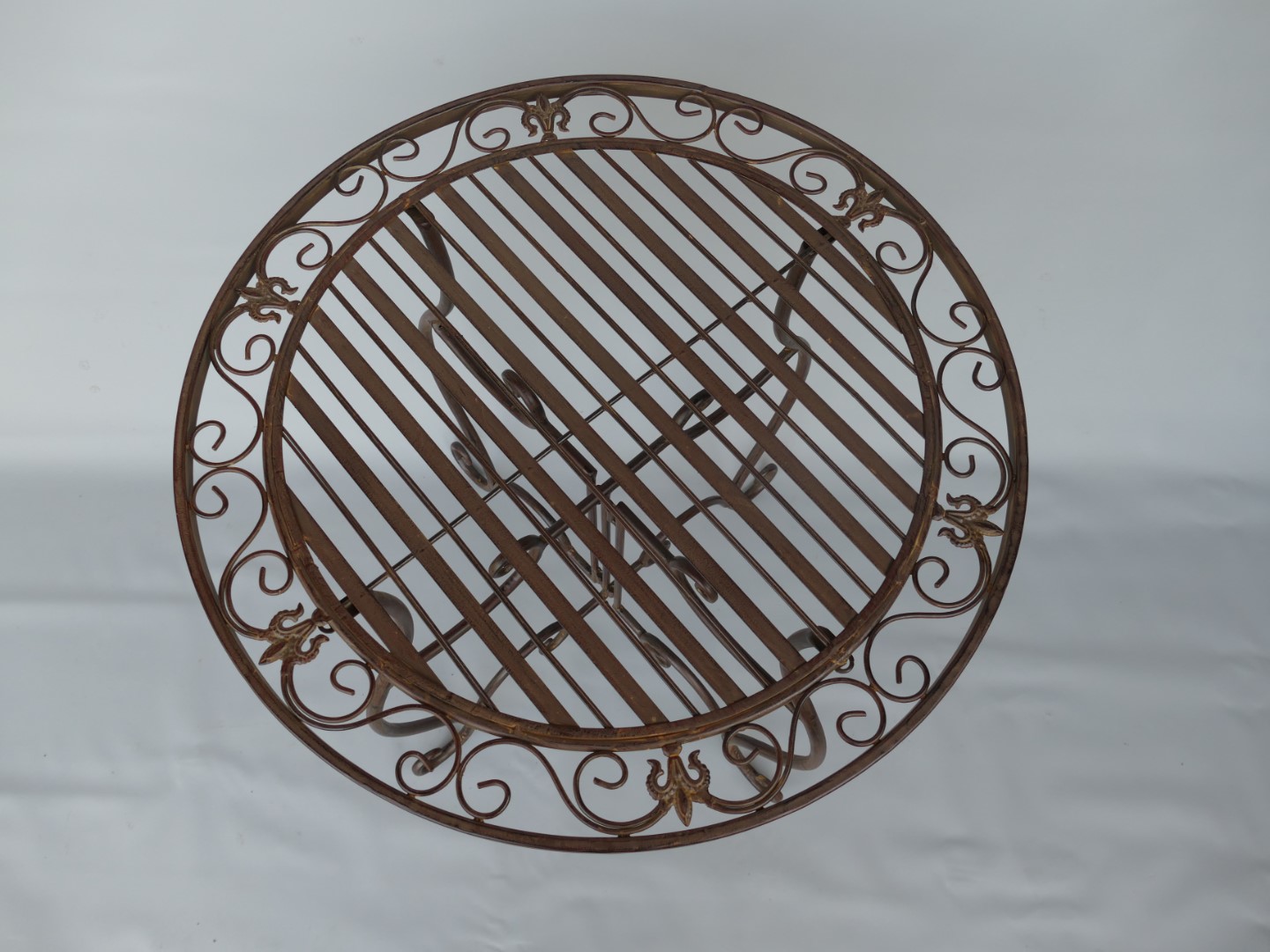 *NT 2xStuhl/Tisch(70) H.95cm Eisen rust. BRAUN!!!