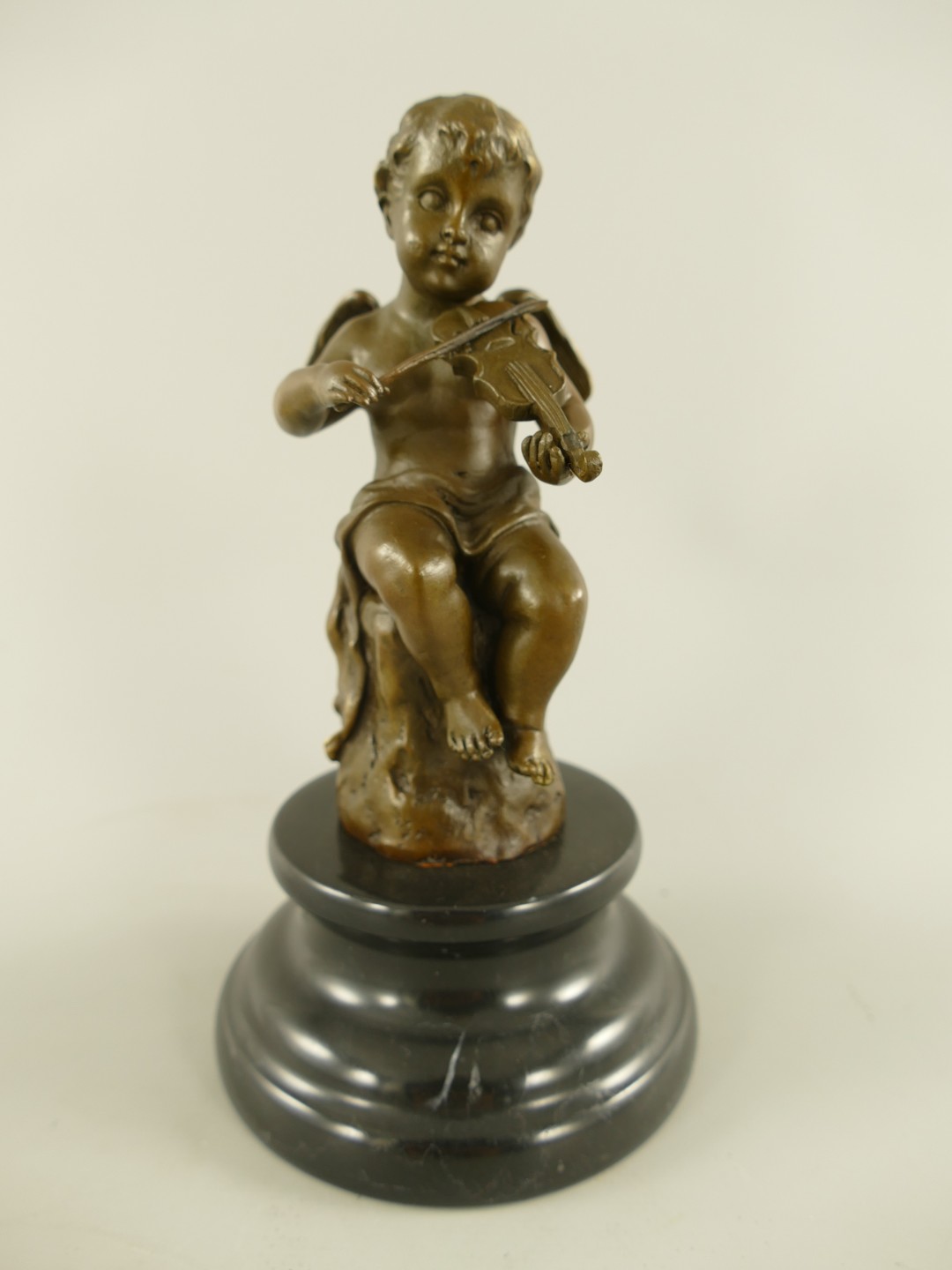 *RAUS*PREIS* Figur Bronze Engel mit geige H.18cm
