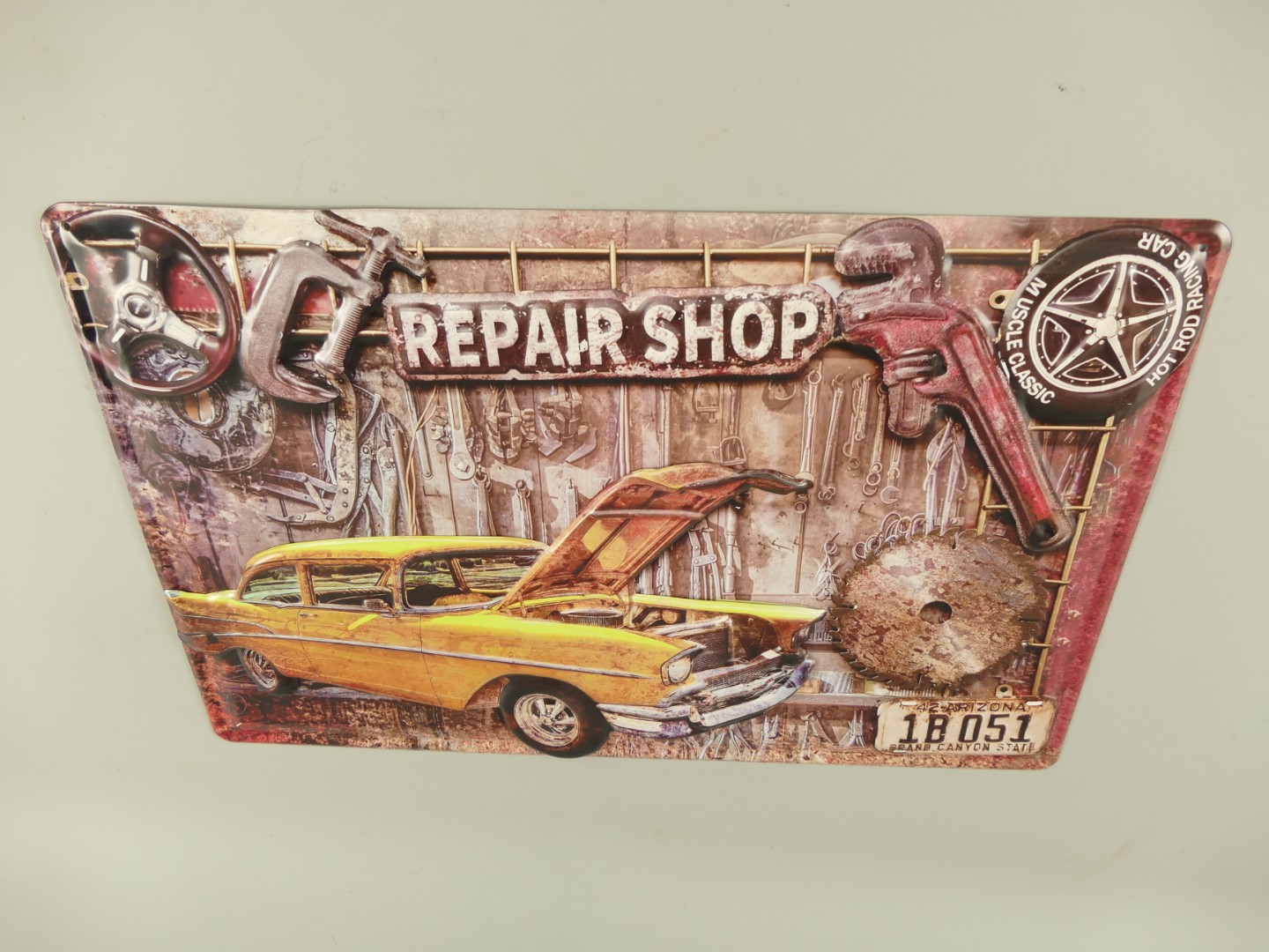 Wandschild(Gestanz) Eisen Auto Repair Shop L.60cm