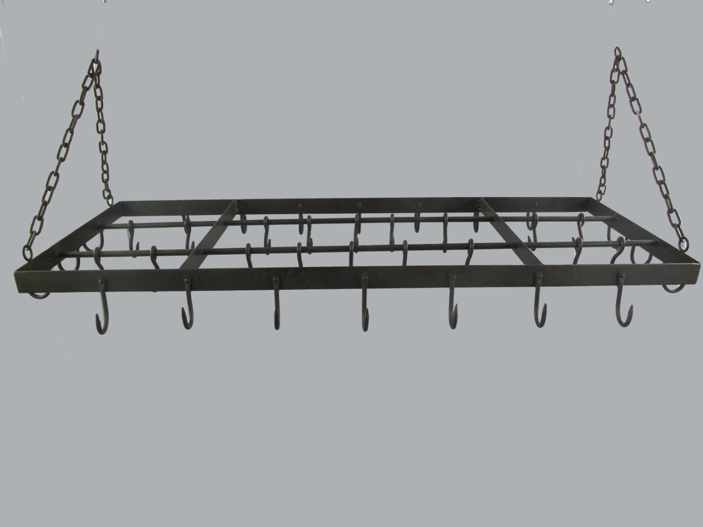 (*)Wildhaken(Pfannen) Eisen röstig farbig L.130cm
