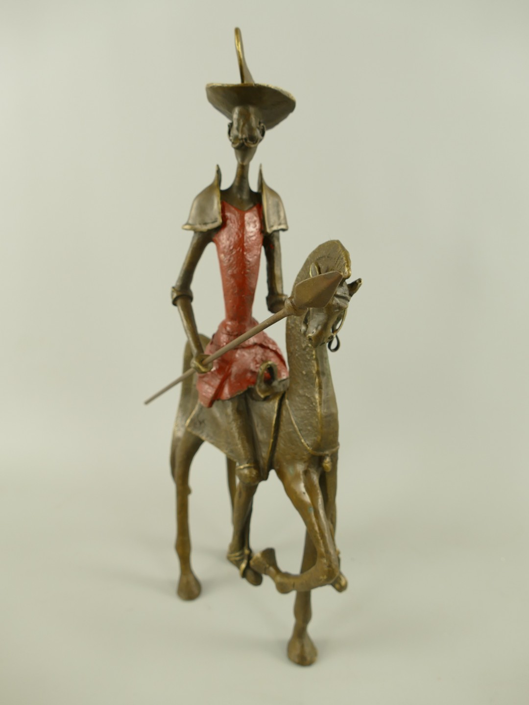 Figur Bronze Salvador Dalí Reiter Farbig H.44cm