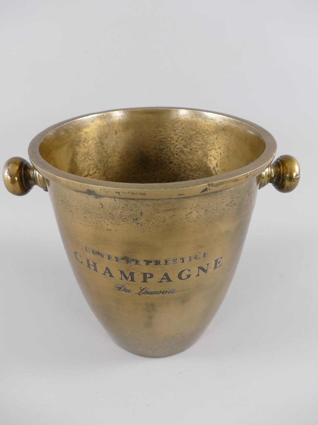 Weinkühler Sektkühler Alu Bronze Antik H.25x31cm