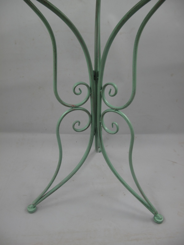 *NT 2xStuhl/Tisch(60) H.70cm Eisen GRÜN SET!!