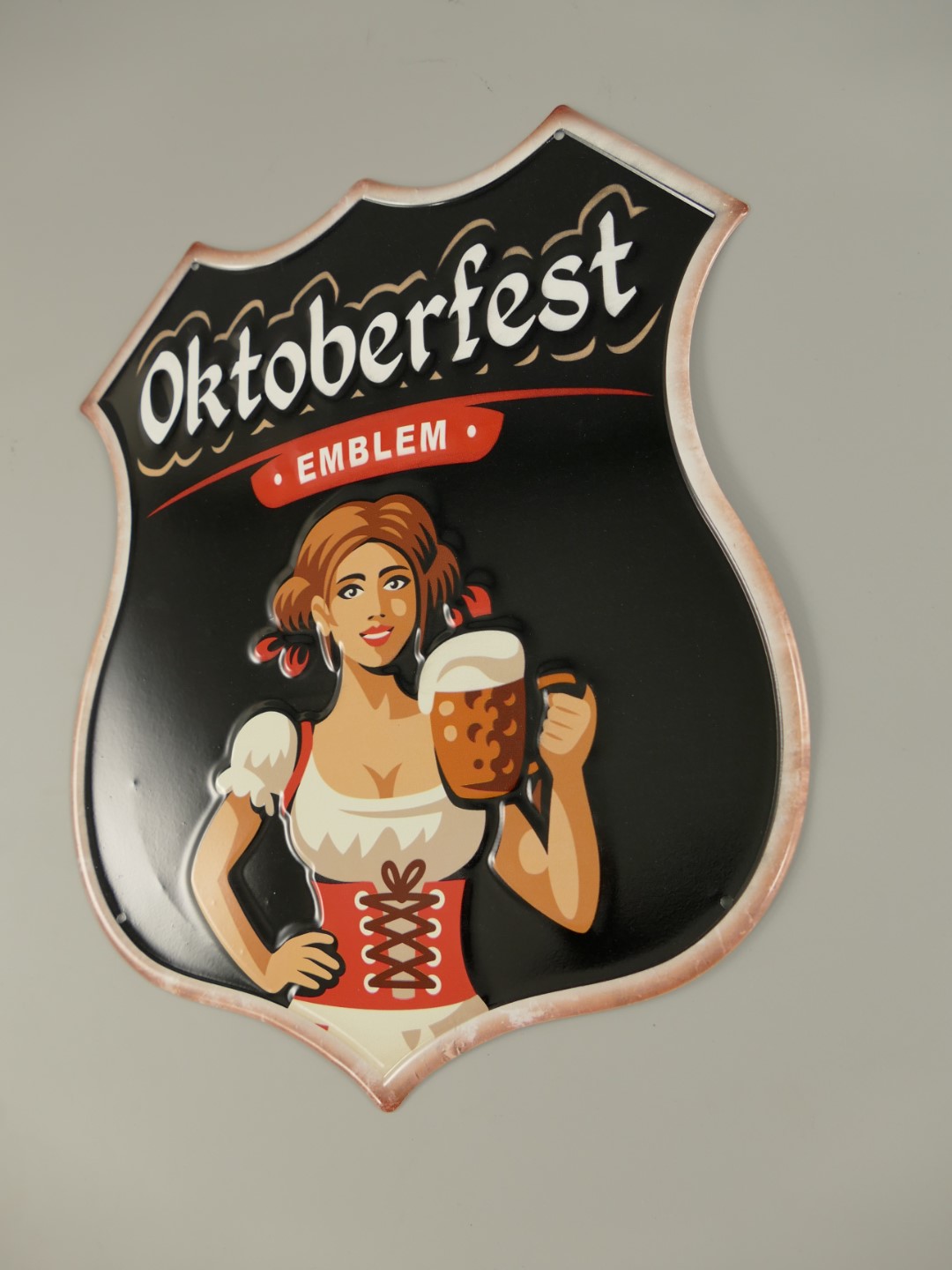 #Wandschild Eisen Oktoberfest H.39x33cm