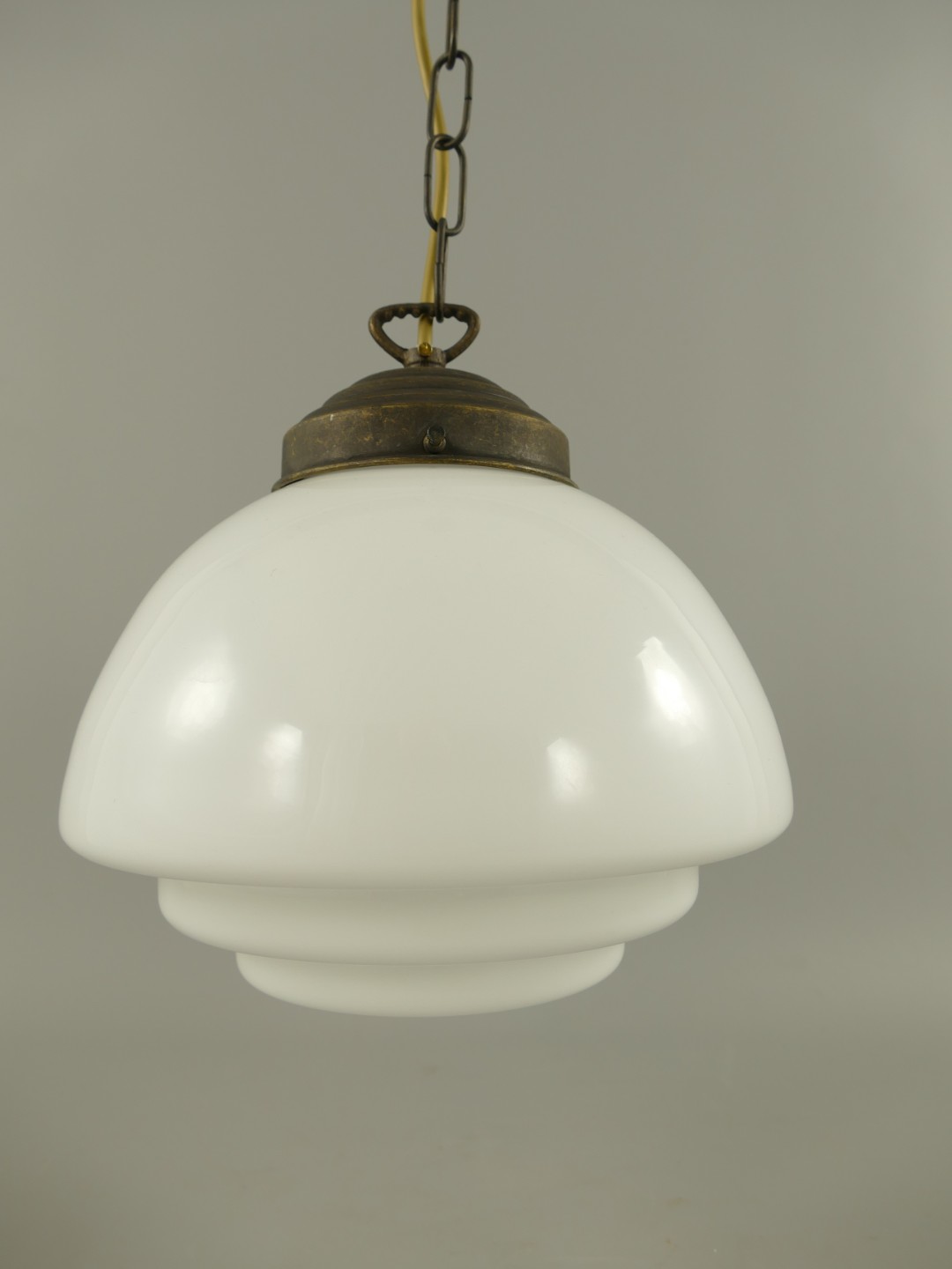 Schirm004-2 Lampe Messing brün.(111.151-3B) H.90cm