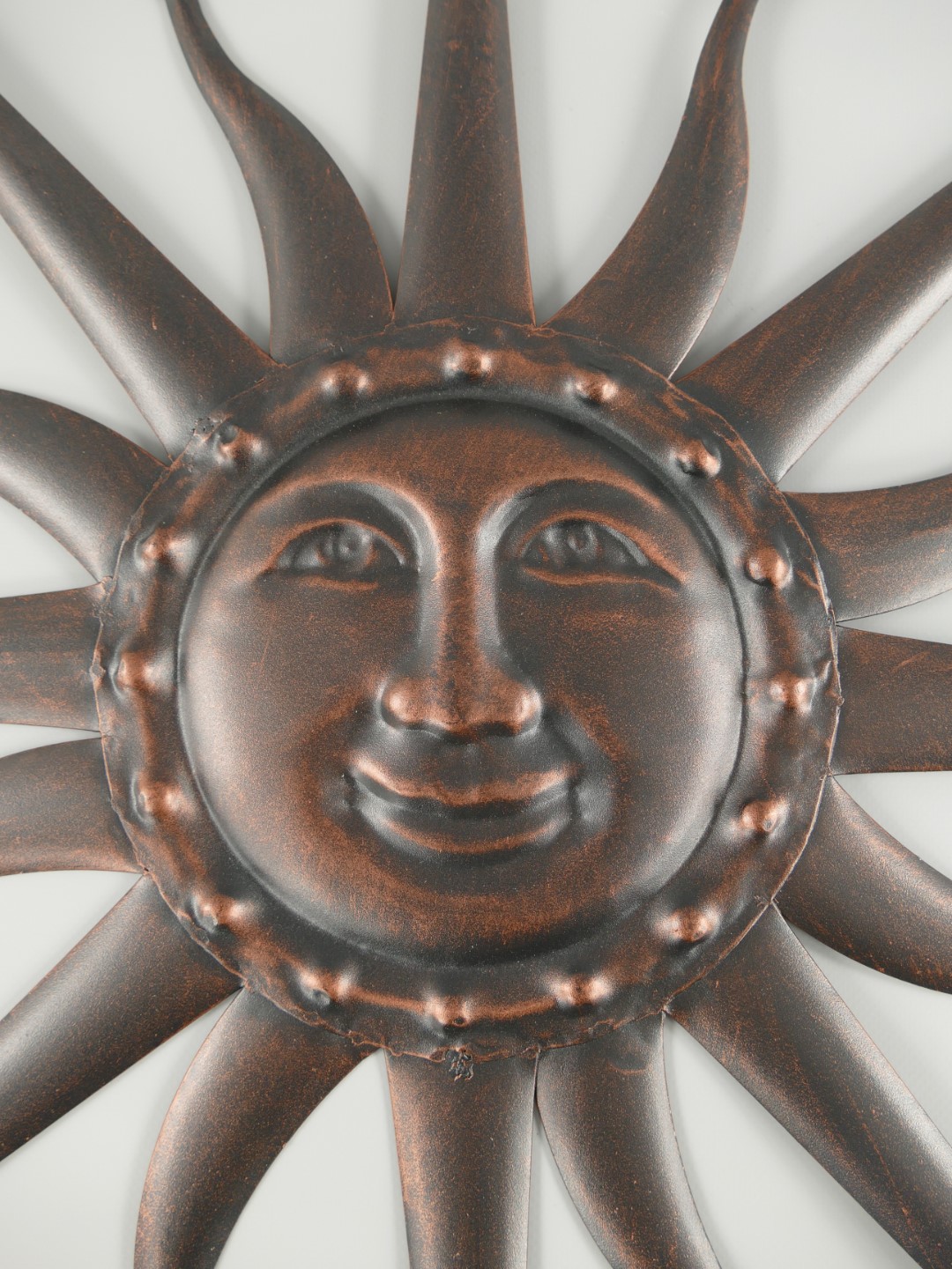 Wandornament SONNE antik Eisen Kupfer/Braun D.60cm