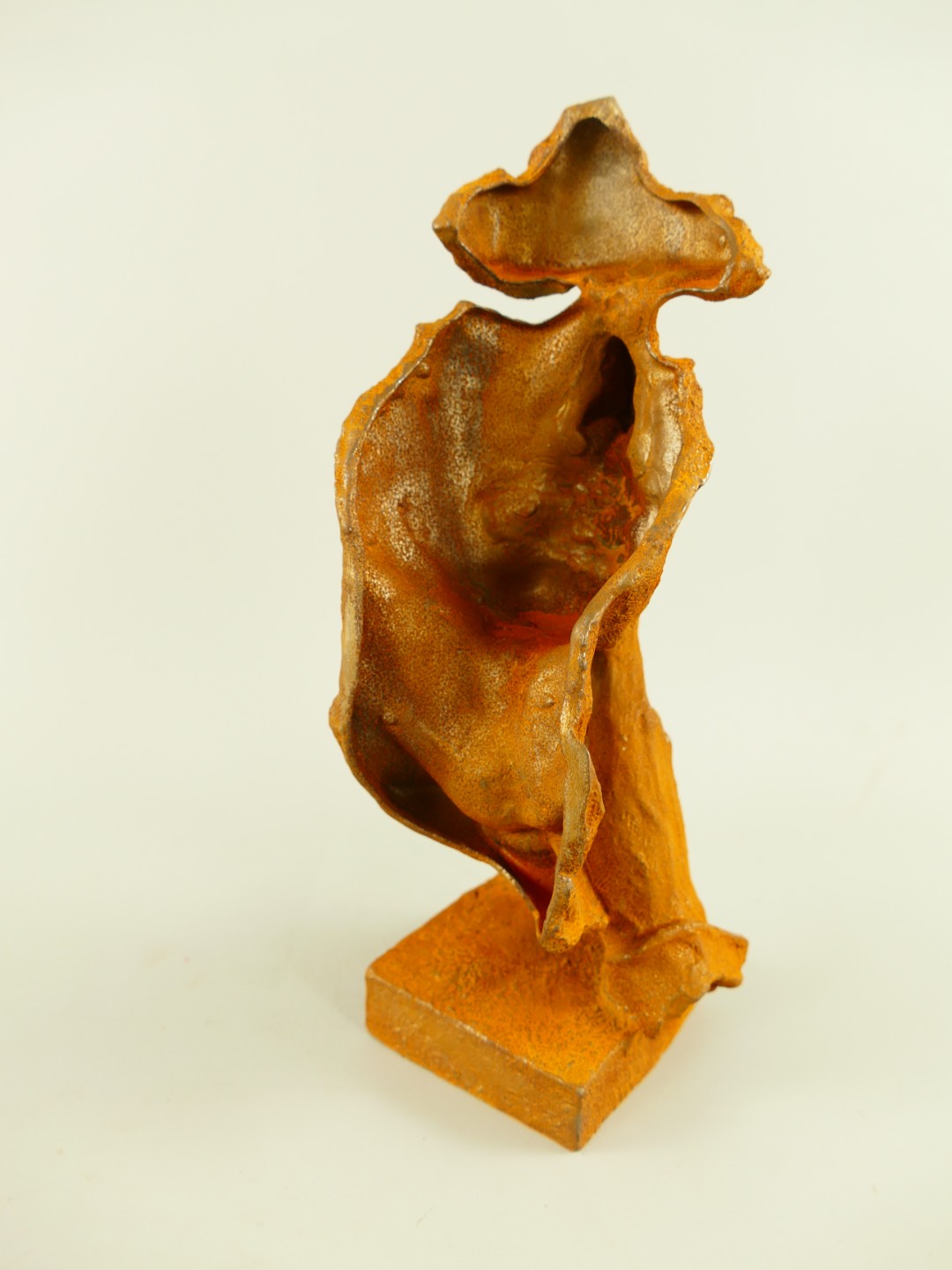 Gesicht Gußeisen Naturrost Farbig H.27x11cm