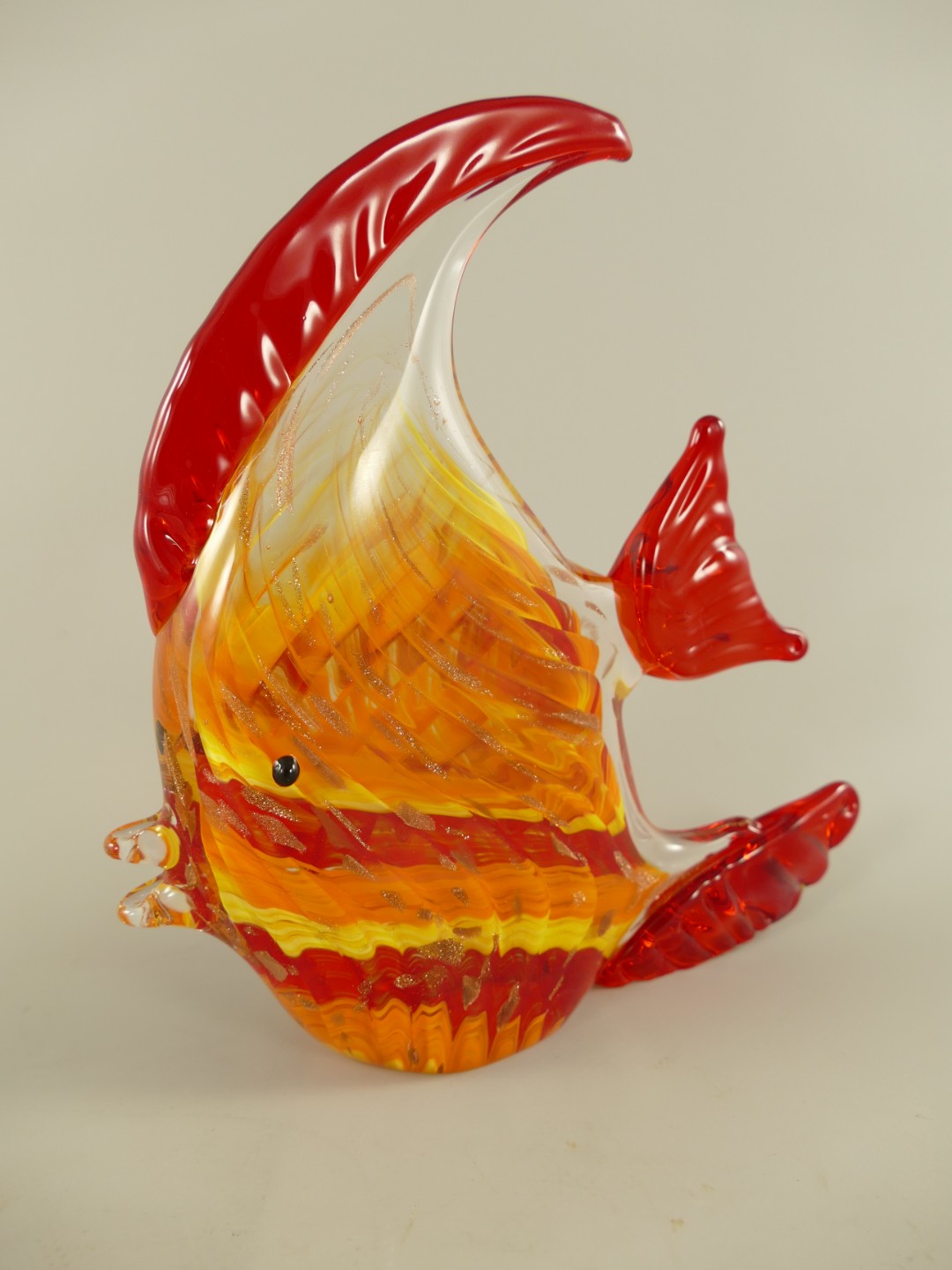 Glasfigur Muranostyl Fisch farbe H.20cm