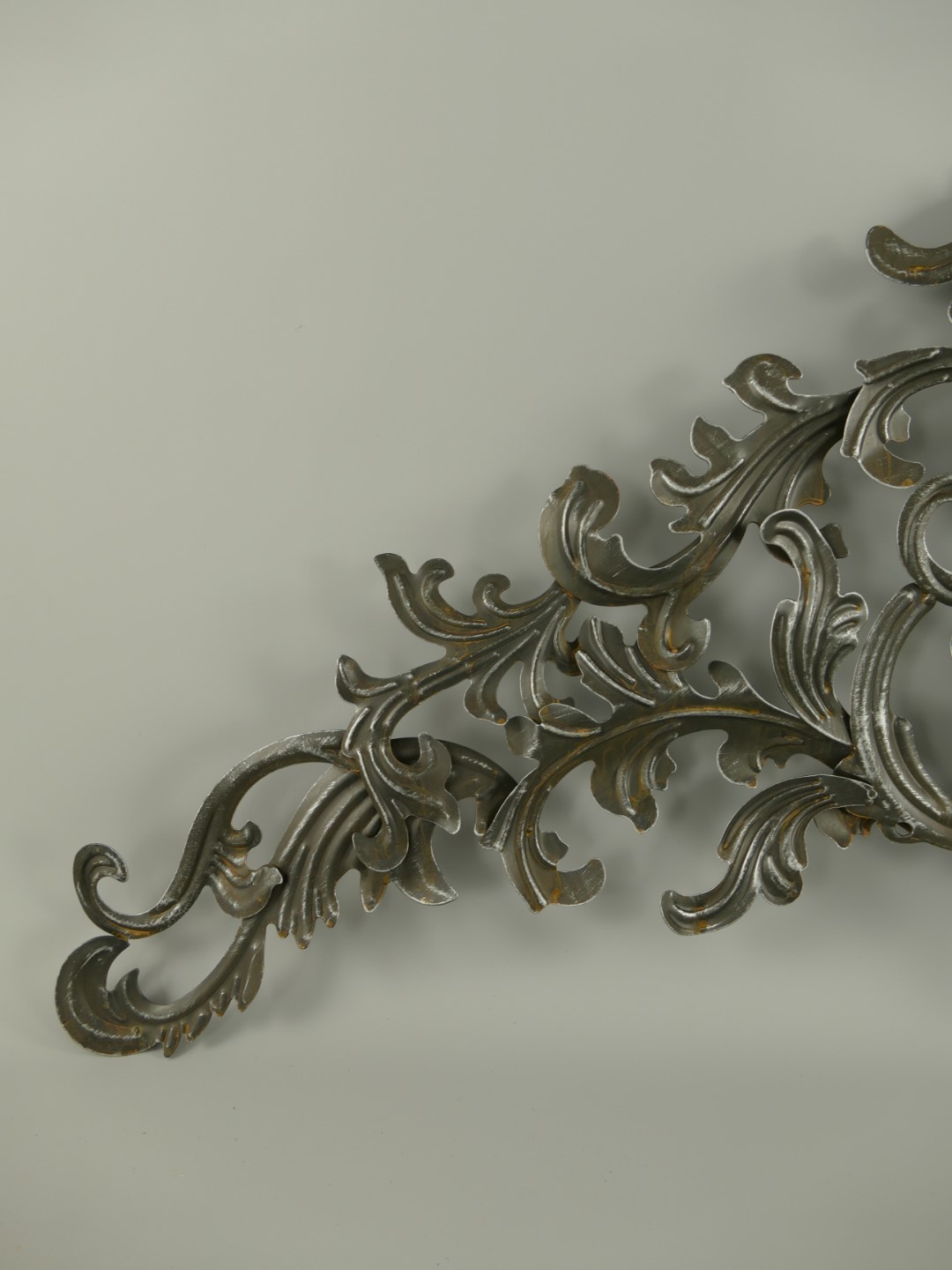 Wand Ornament rustikal Schwarz Grau L.112cm