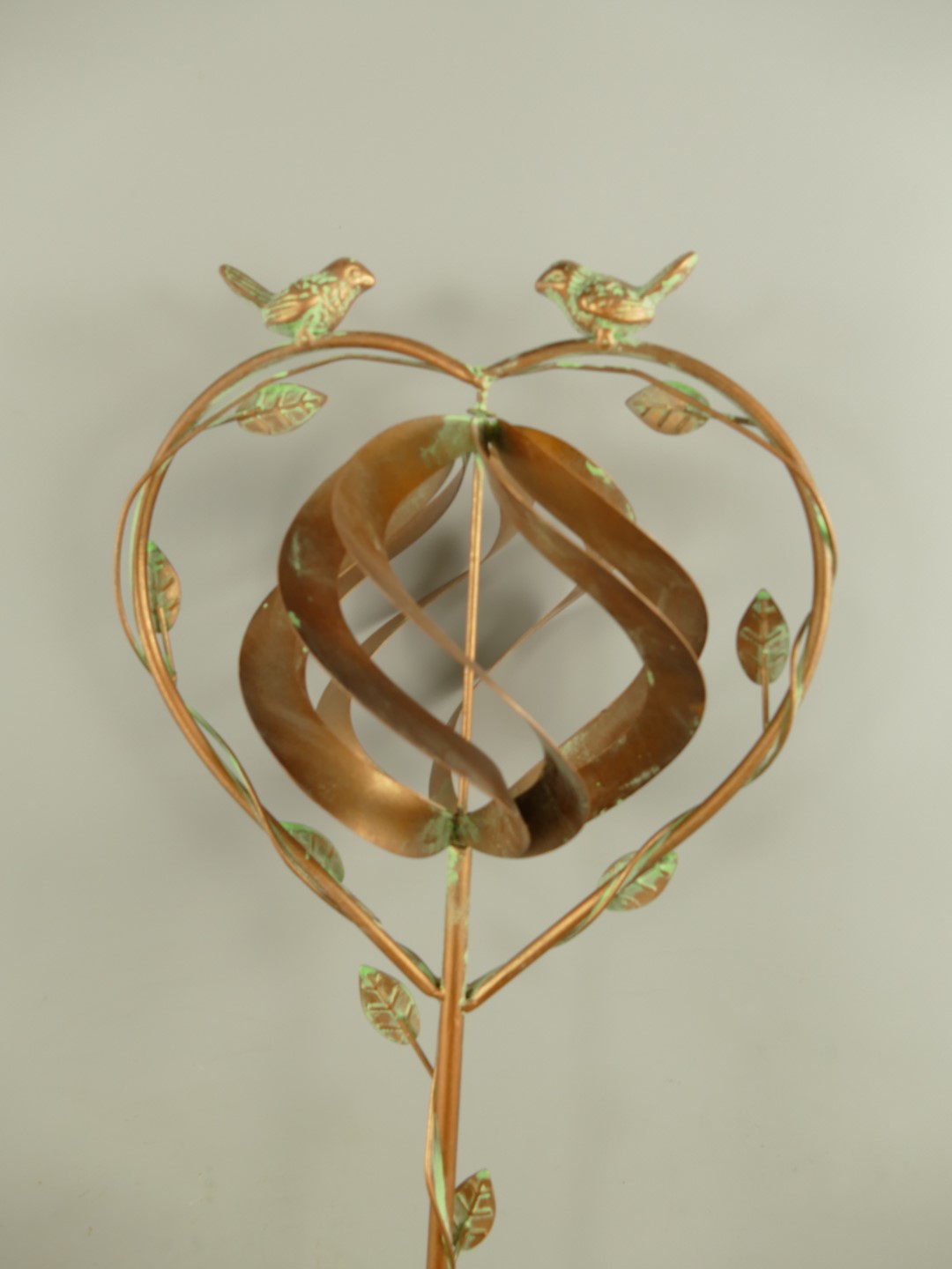 Wind Spinner Eisen Kupfer farbig H.150x28cm