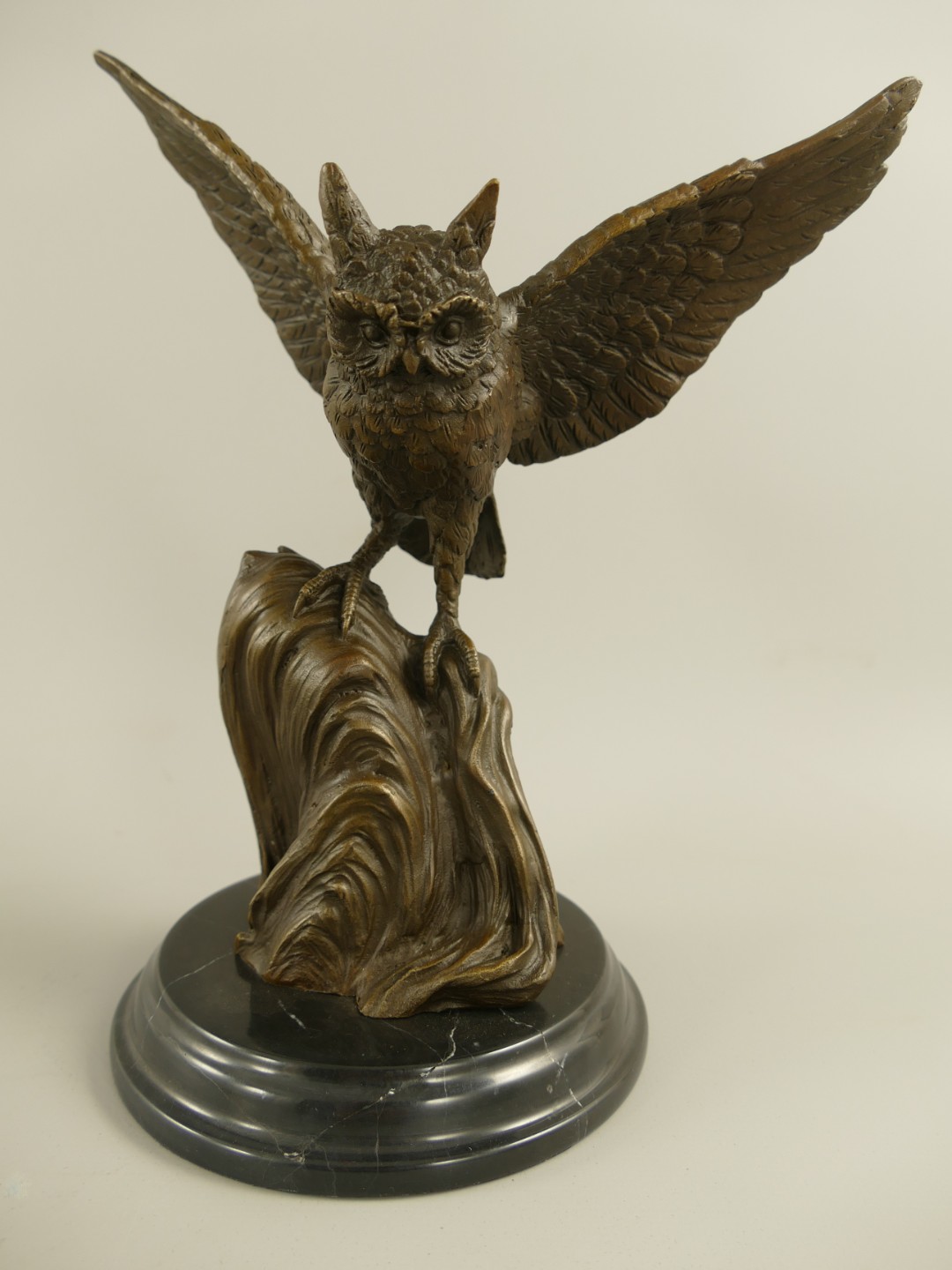 *RAUS*PREIS* Figur Bronze Eule H.24x19x13cm