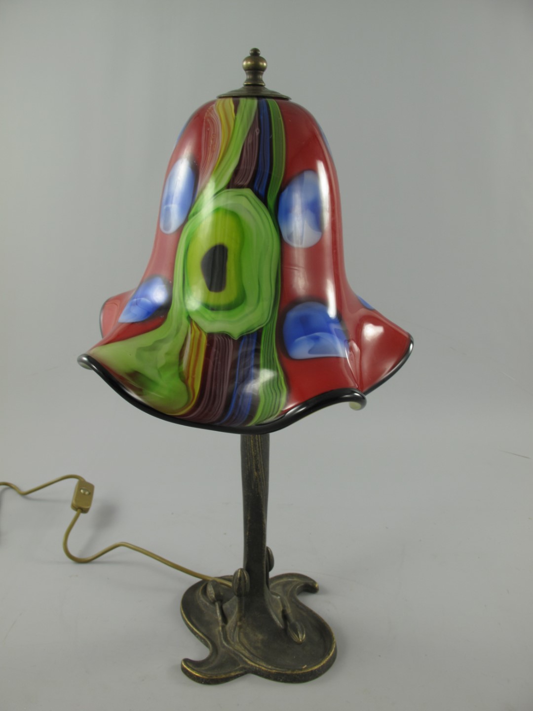 Lampenschirm Glas farbe ROT!! H.23cm