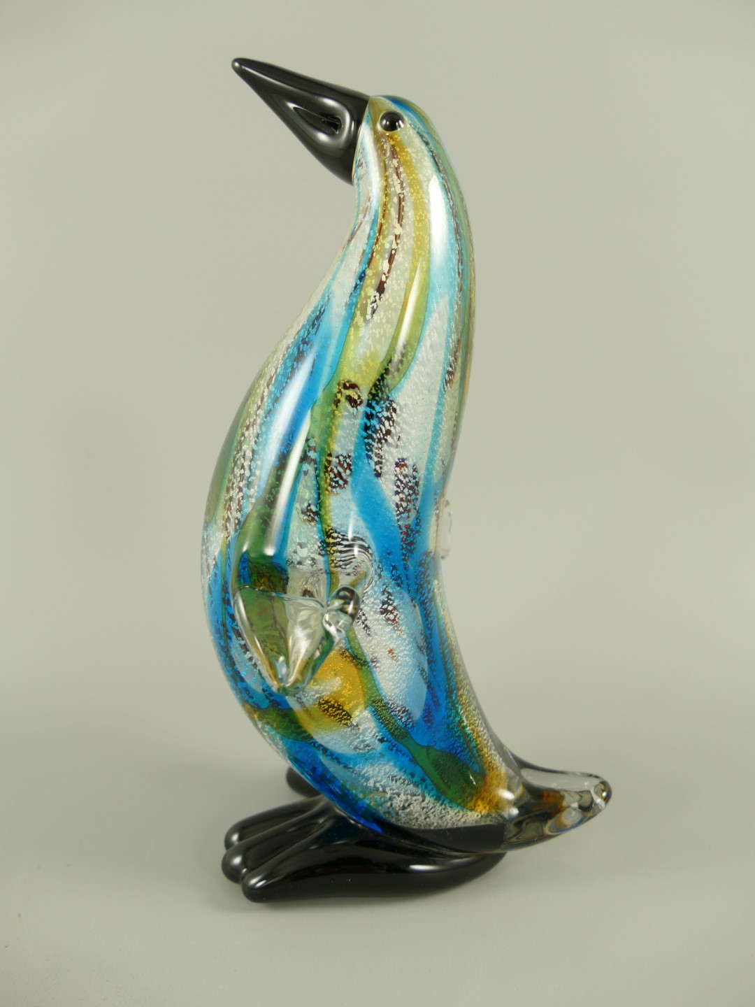 Glasfigur Pinguine farbe H.22x12cm