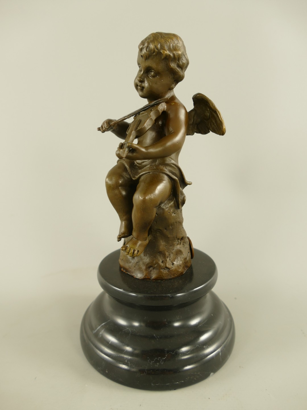 *RAUS*PREIS* Figur Bronze Engel mit geige H.18cm