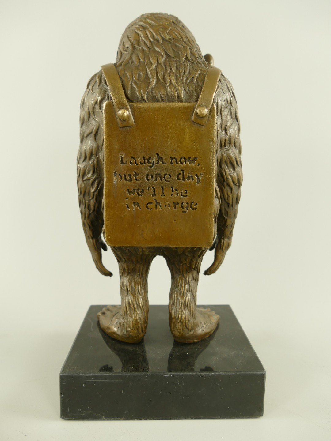 Figur Bronze Banksy Affe H.26cm