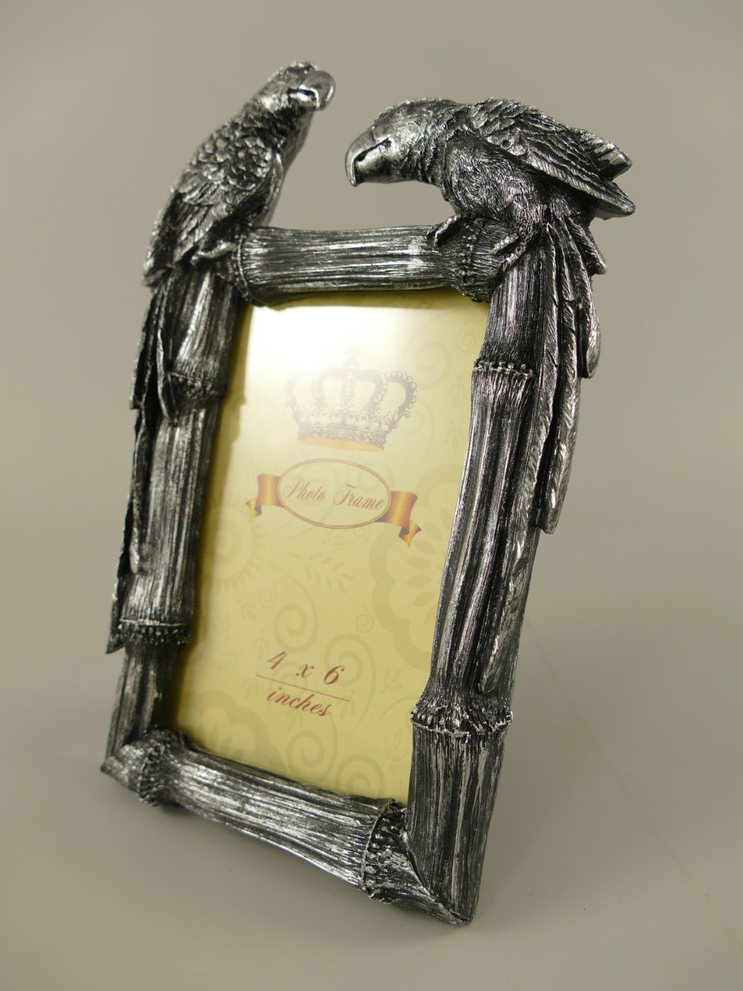 *ANG Bilderrahmen(4x6)Polyst. Silber farbig H.23cm