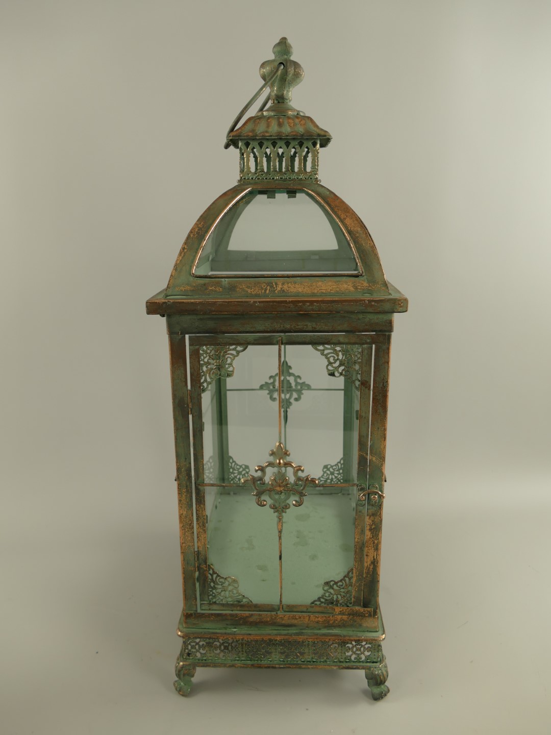 (*)Laterne rustikal Eisen farbe Set/2 H.68/44cm