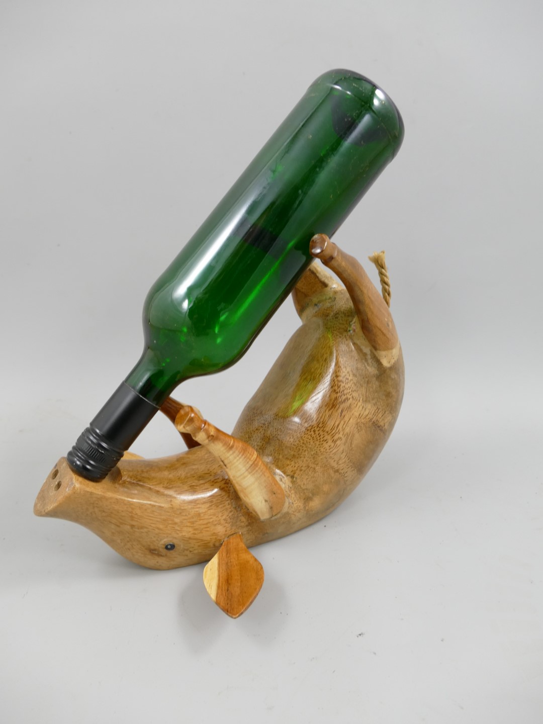 *NT Weinregal SCHWEIN!! TEAK L.30x23cm