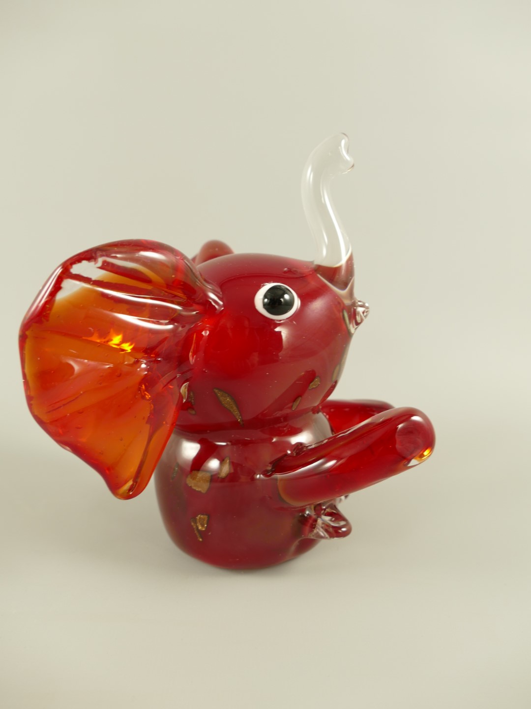 *ANG. Glasfigur Elefant farbe H17cm