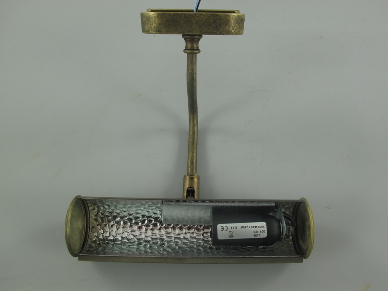 Bilderlampe Messing brüniert 1-Fassung B.20cm