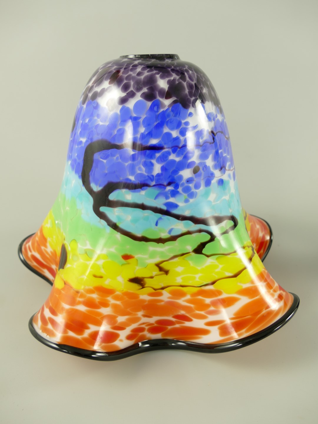 Lampenschirm Glas farbe BUNT!! H.23cm