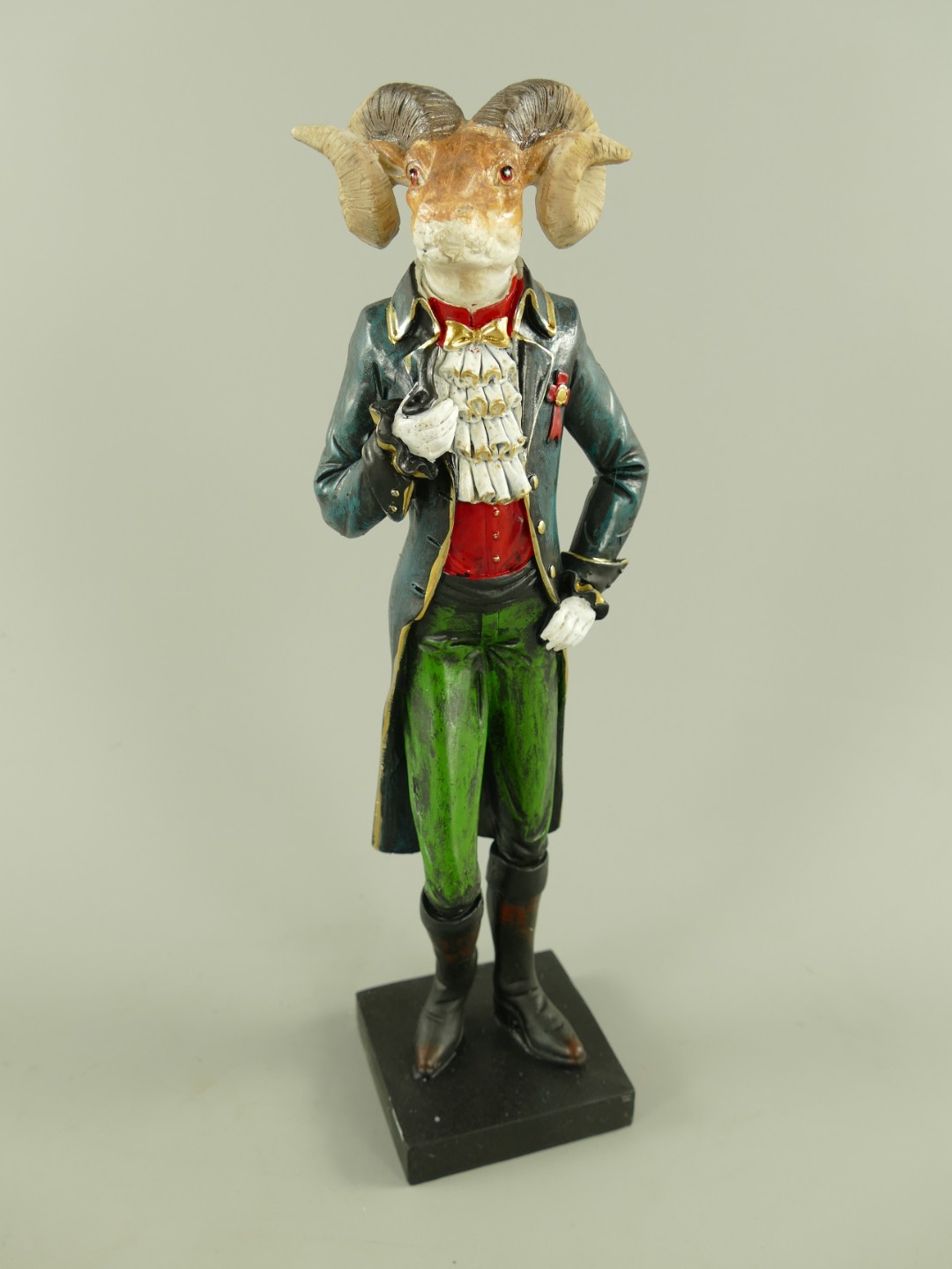 Figur Polystein Widder Ziege farbig H.35x11x9cm