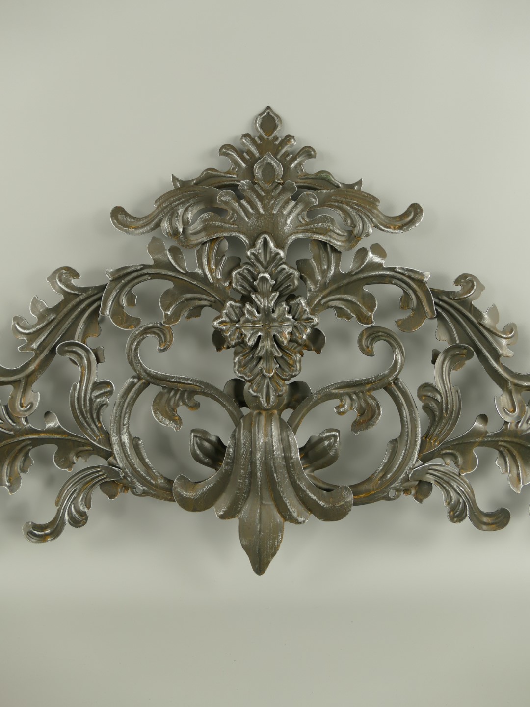 Wand Ornament rustikal Schwarz Grau L.112cm