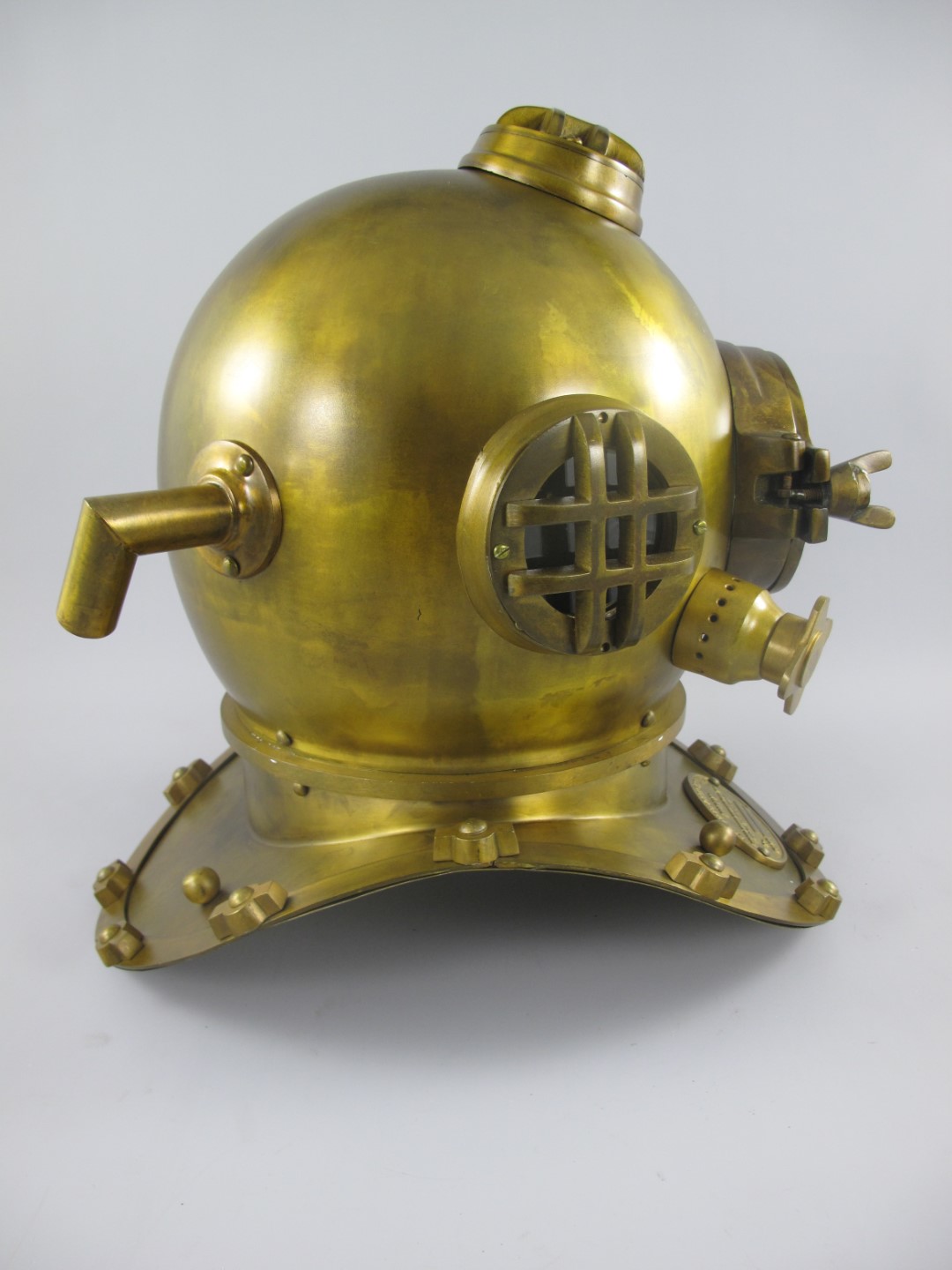 Taucherhelm Messing brüniert H.47x50cm