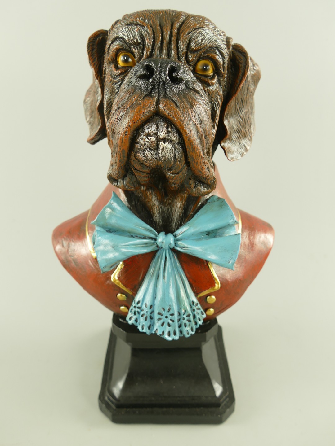 Figur Polystein Hund farbig H.40x23x16cm