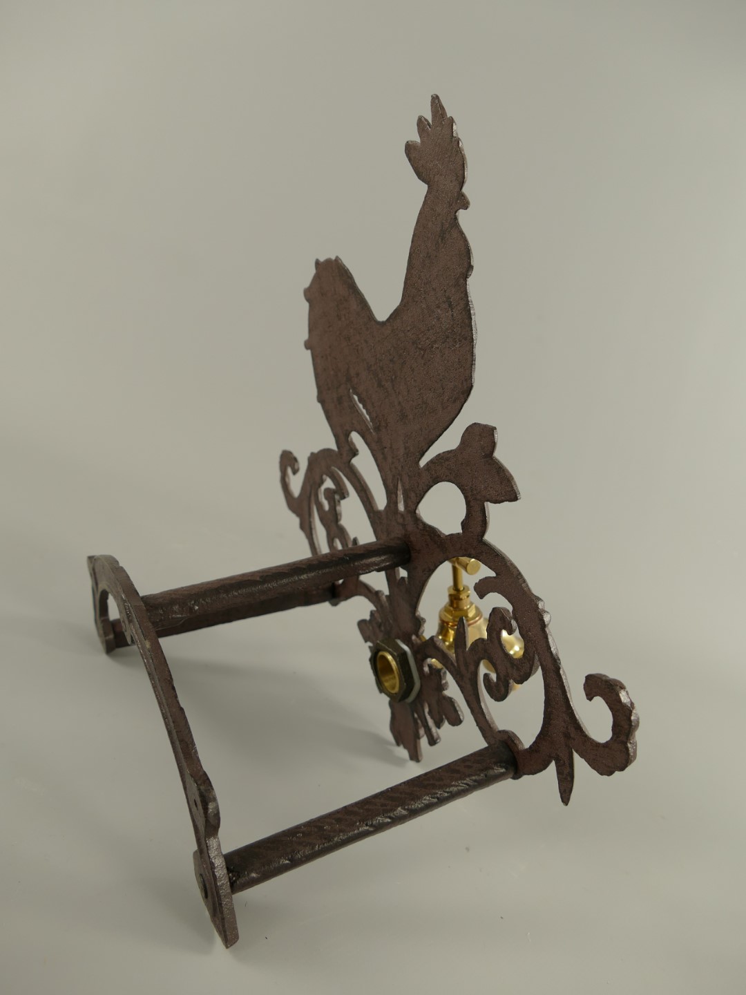 *ANG. Schlauchhalter/Wasserhahn Eisen braun H.35cm