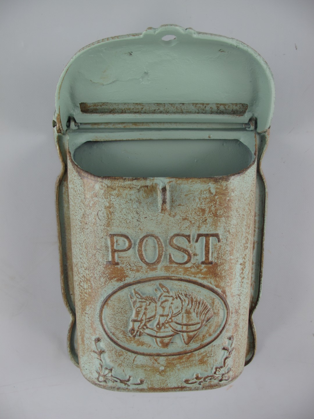 Wandbriefkasten Gußeisen farbig H.40x26cm