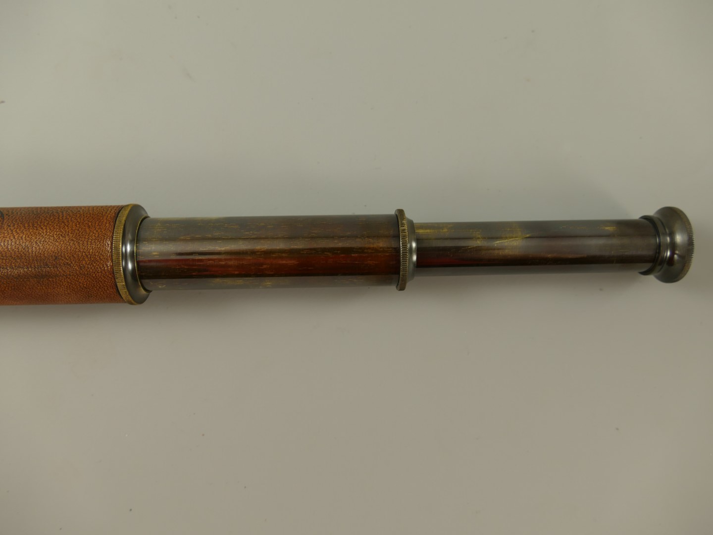 Nautikset Mes./leder patina Holz Box L.23x11cm