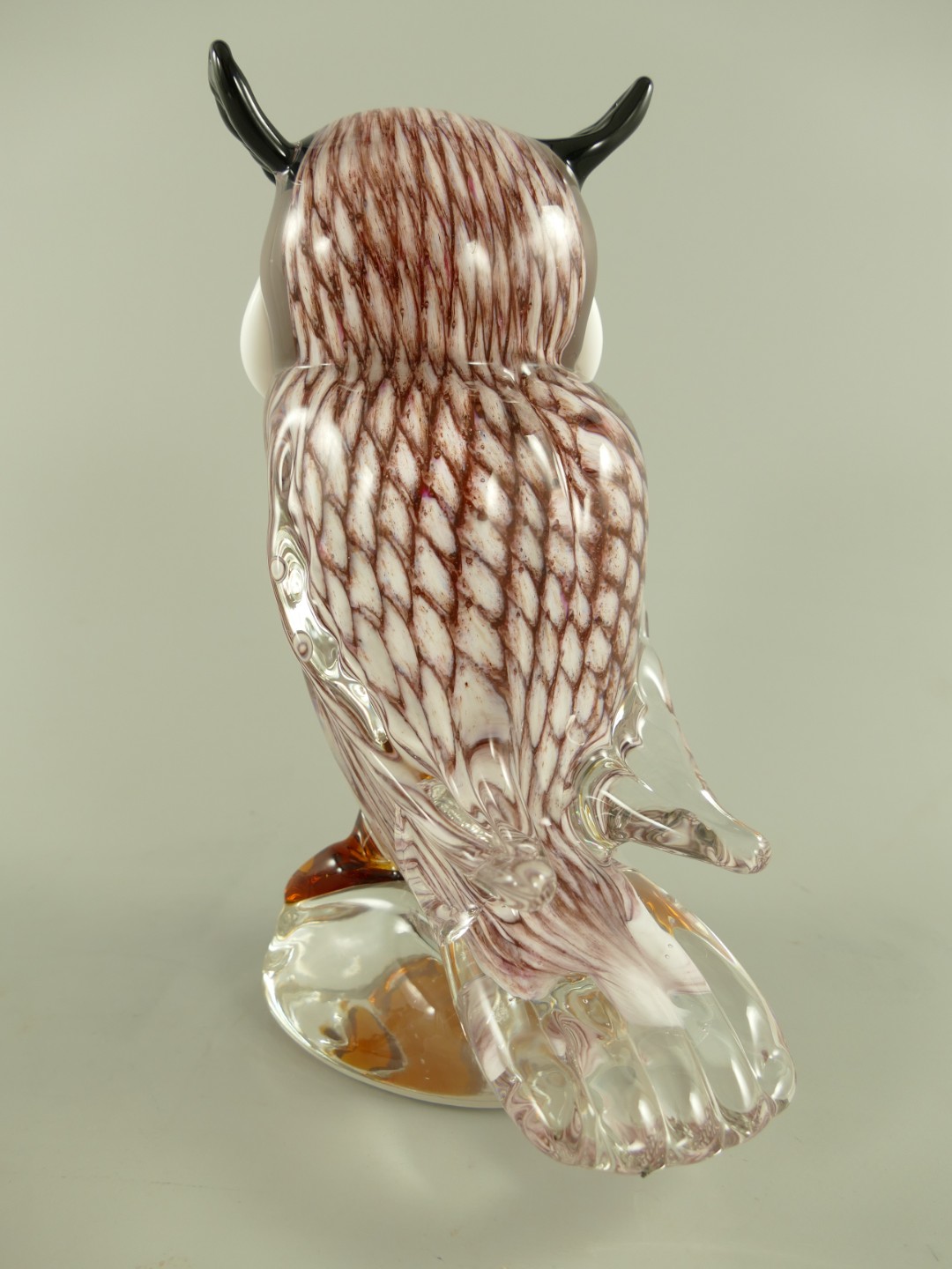 Glasfigur Murano styl Eule farbe H.25cm