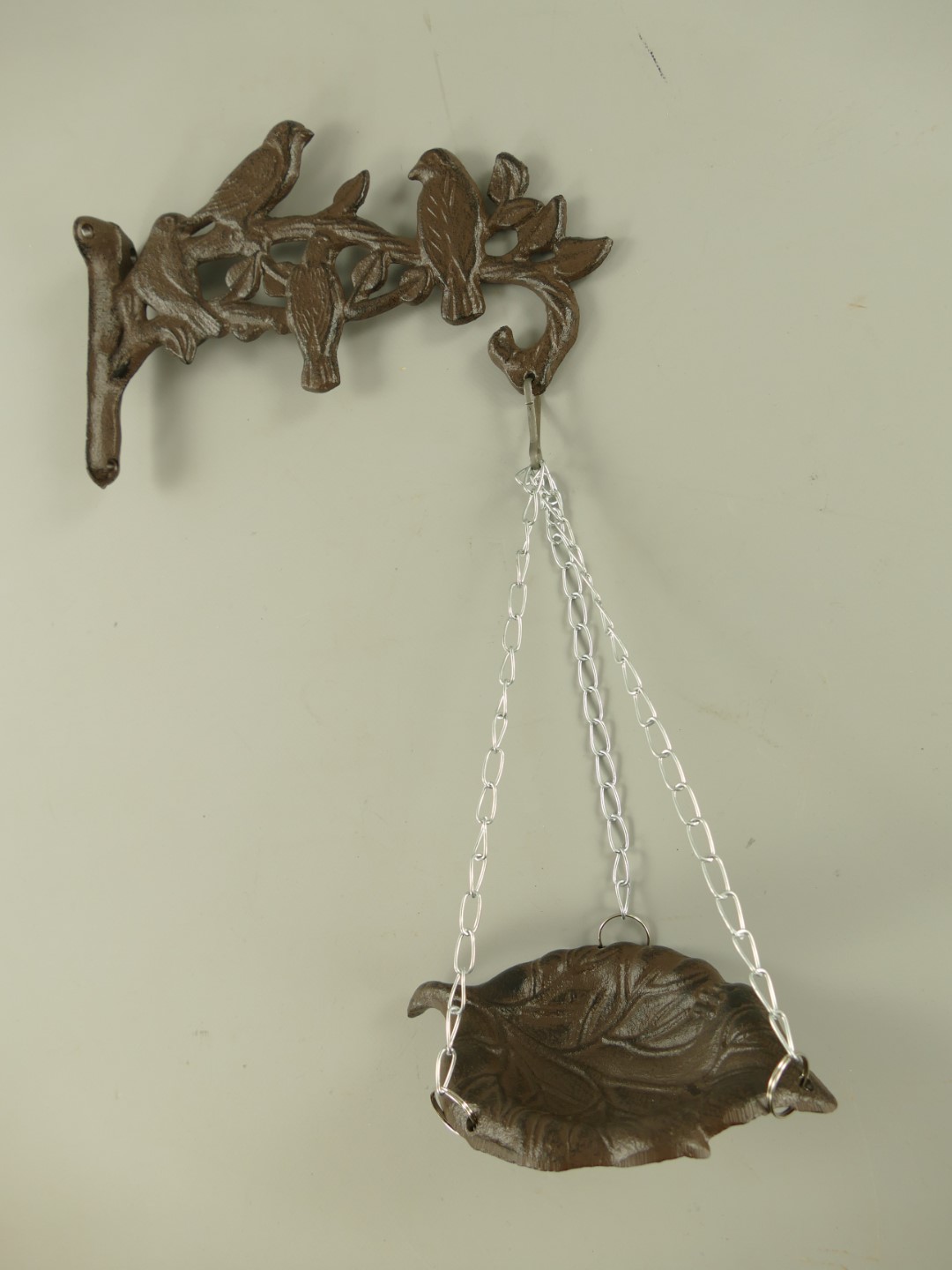 *ANG. Wand vogeltränke rustikal braun H.43x25cm