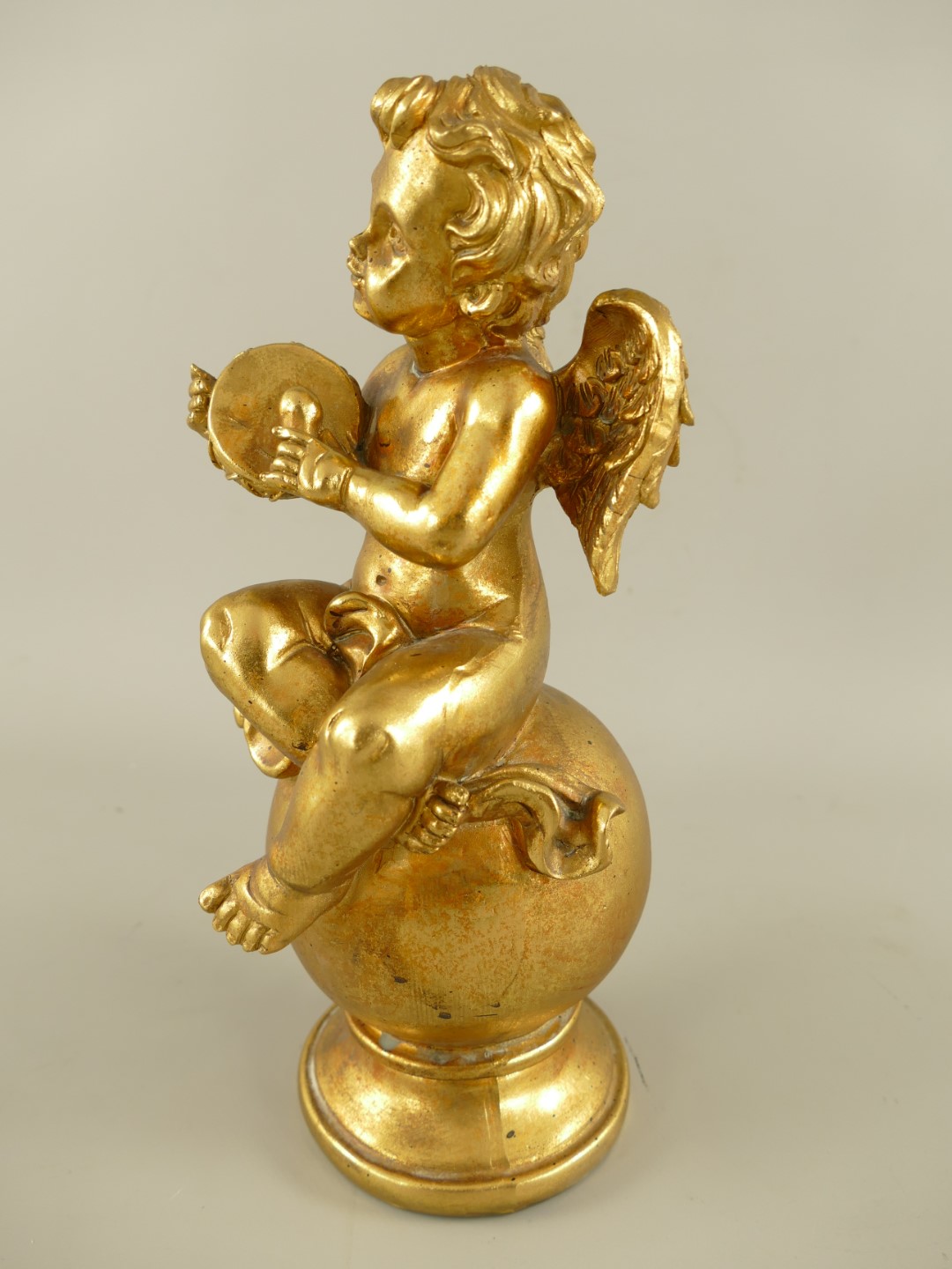 Engel Polystein Gold farbig H.30cm