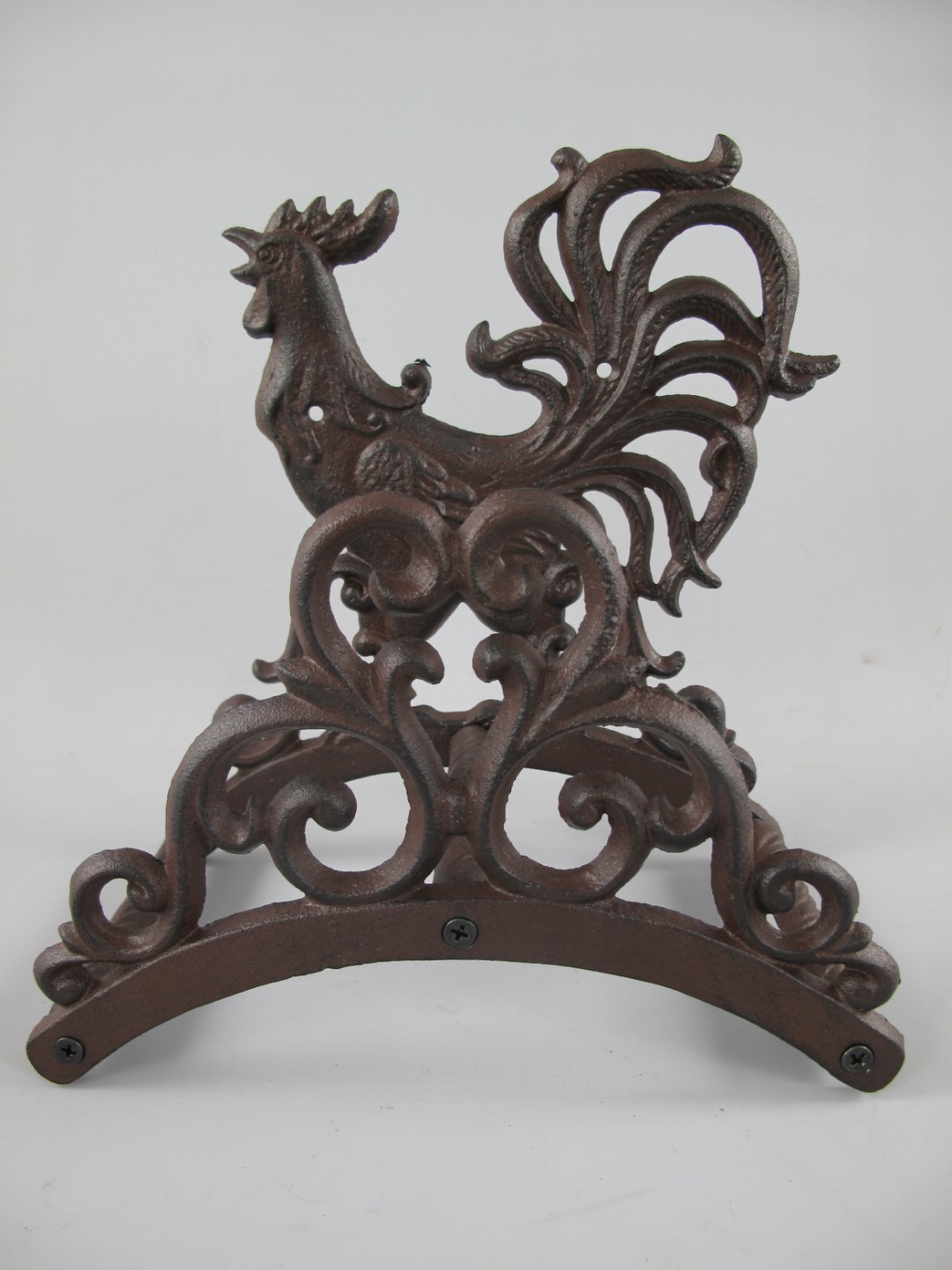 Schlauchhalter rustikal braun Hahn H.26cm