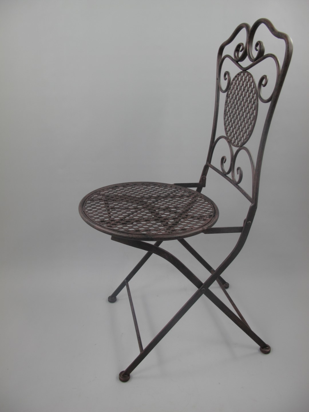 *NT 2xStuhl/Tisch(60) H.70cm Eisen antikbraun SET!