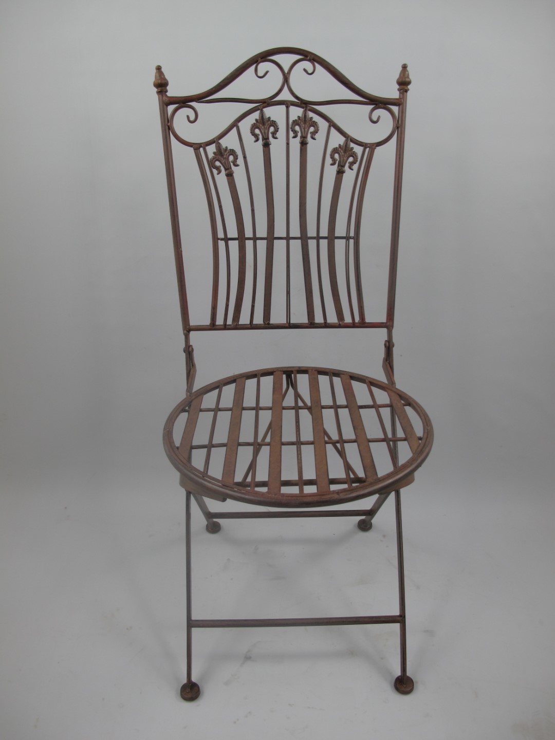 *NT 2Stuhl/Tisch(70) H.93cm Eisen rust BRAUN SET!!