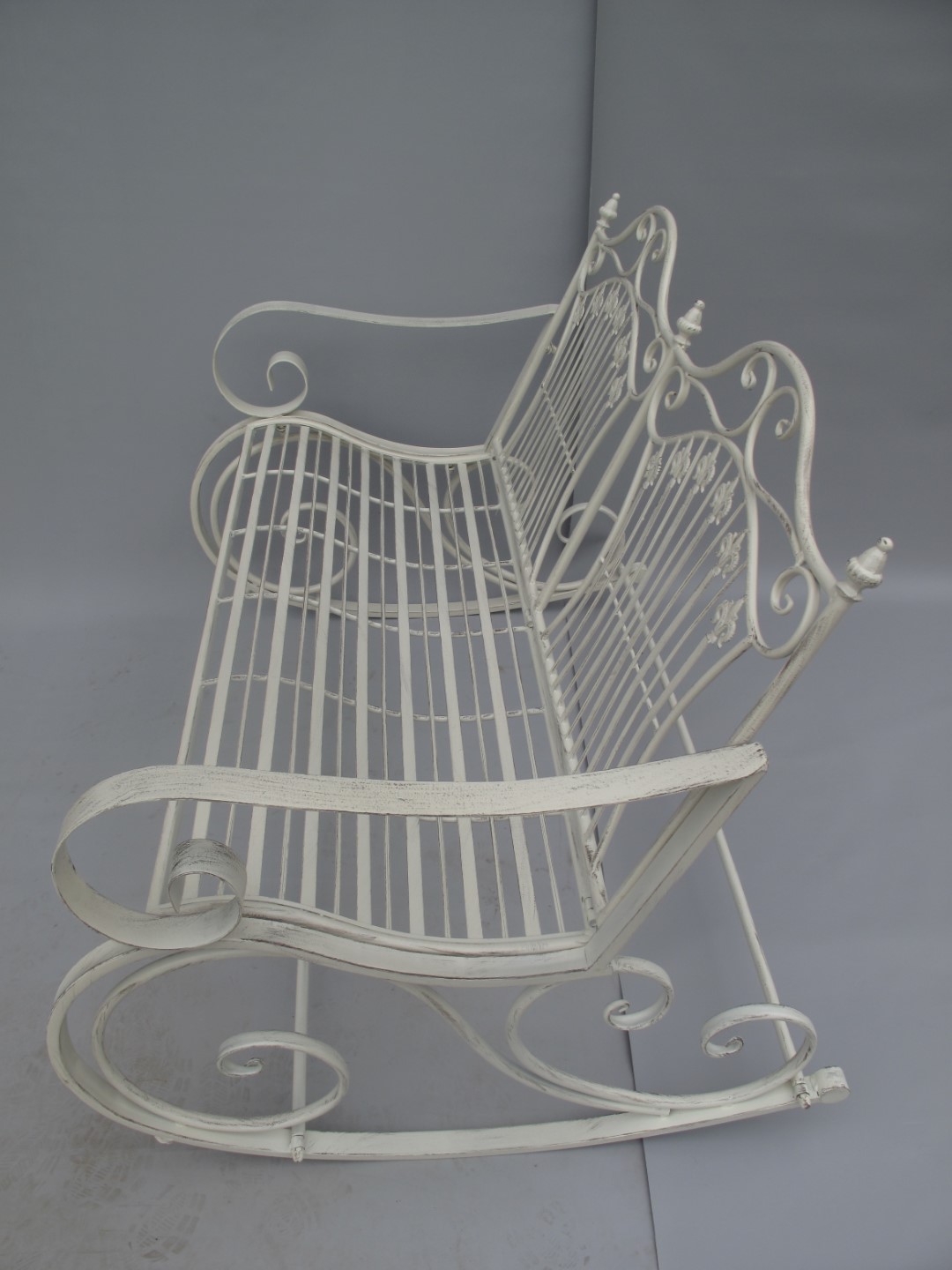 Schaukelbank Eisen rustikal weiss L.120-H.90cm