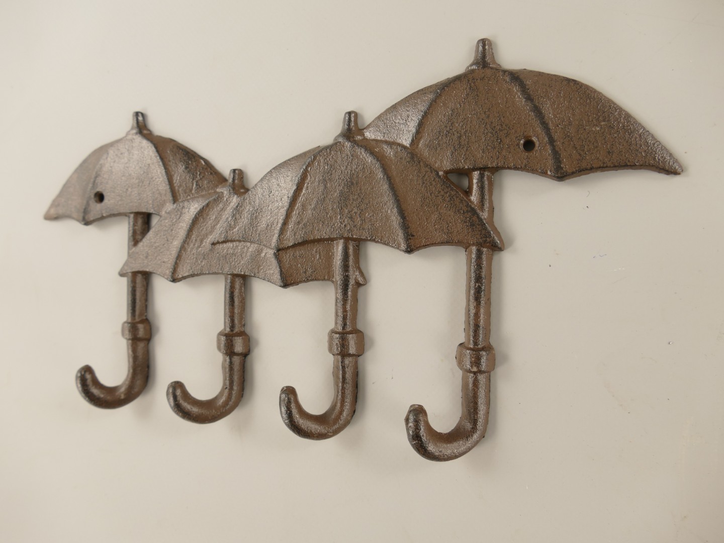 Wandhaken Gusseisen Regenschirm braun L.30cm P/St.