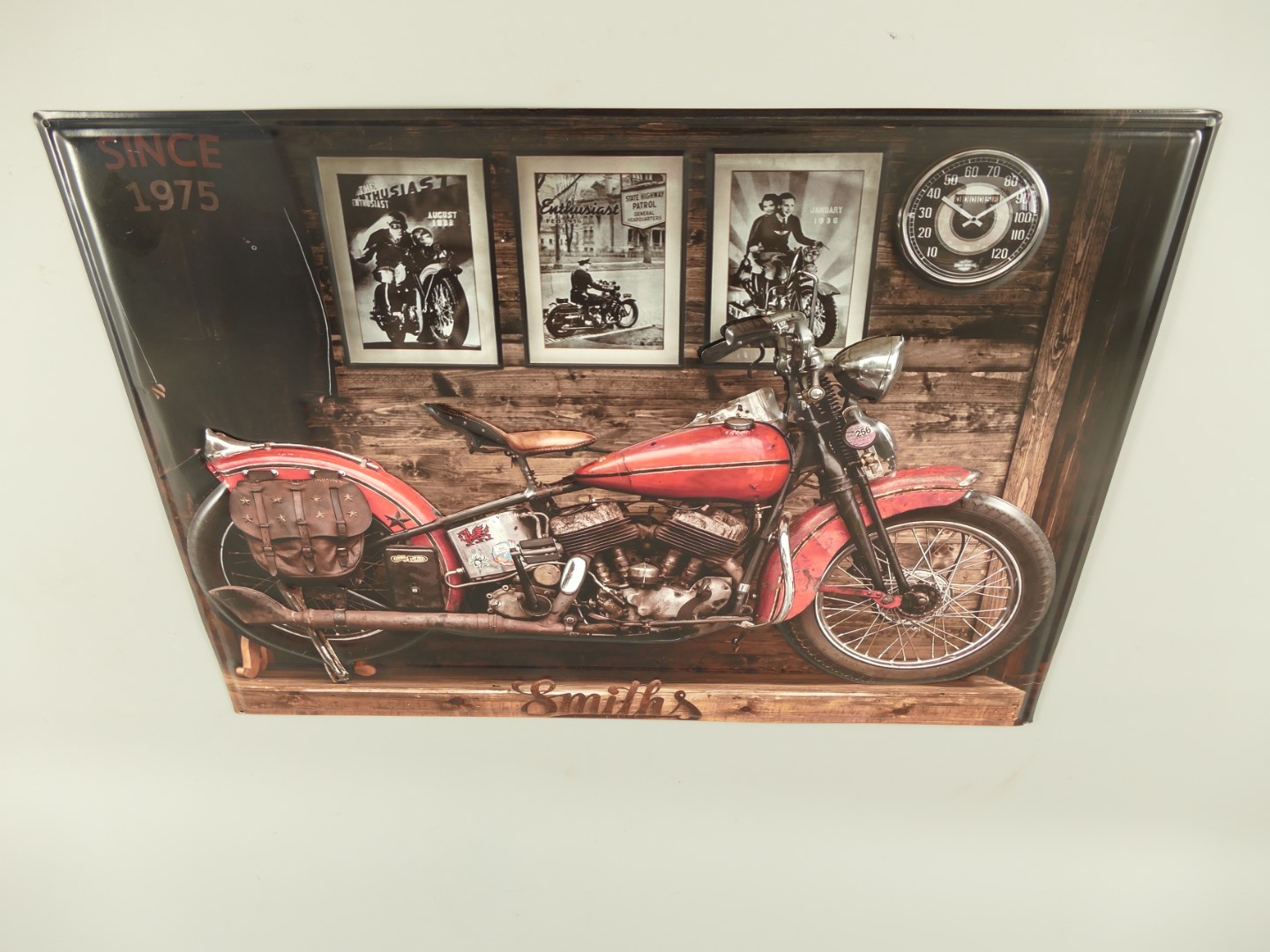Wandschild(Gestanz) Eisen Motor L.60x45cm