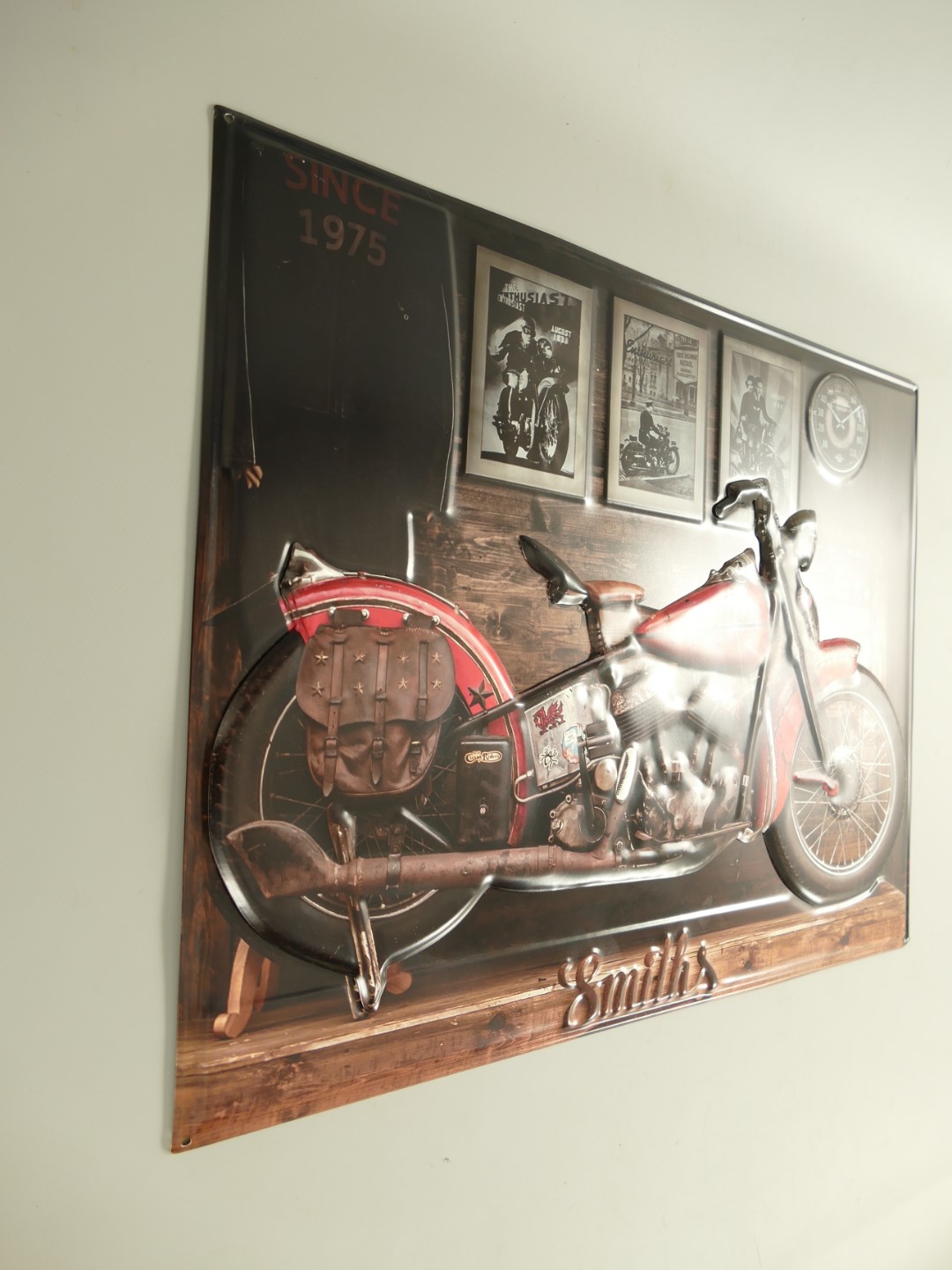 Wandschild(Gestanz) Eisen Motor L.60x45cm
