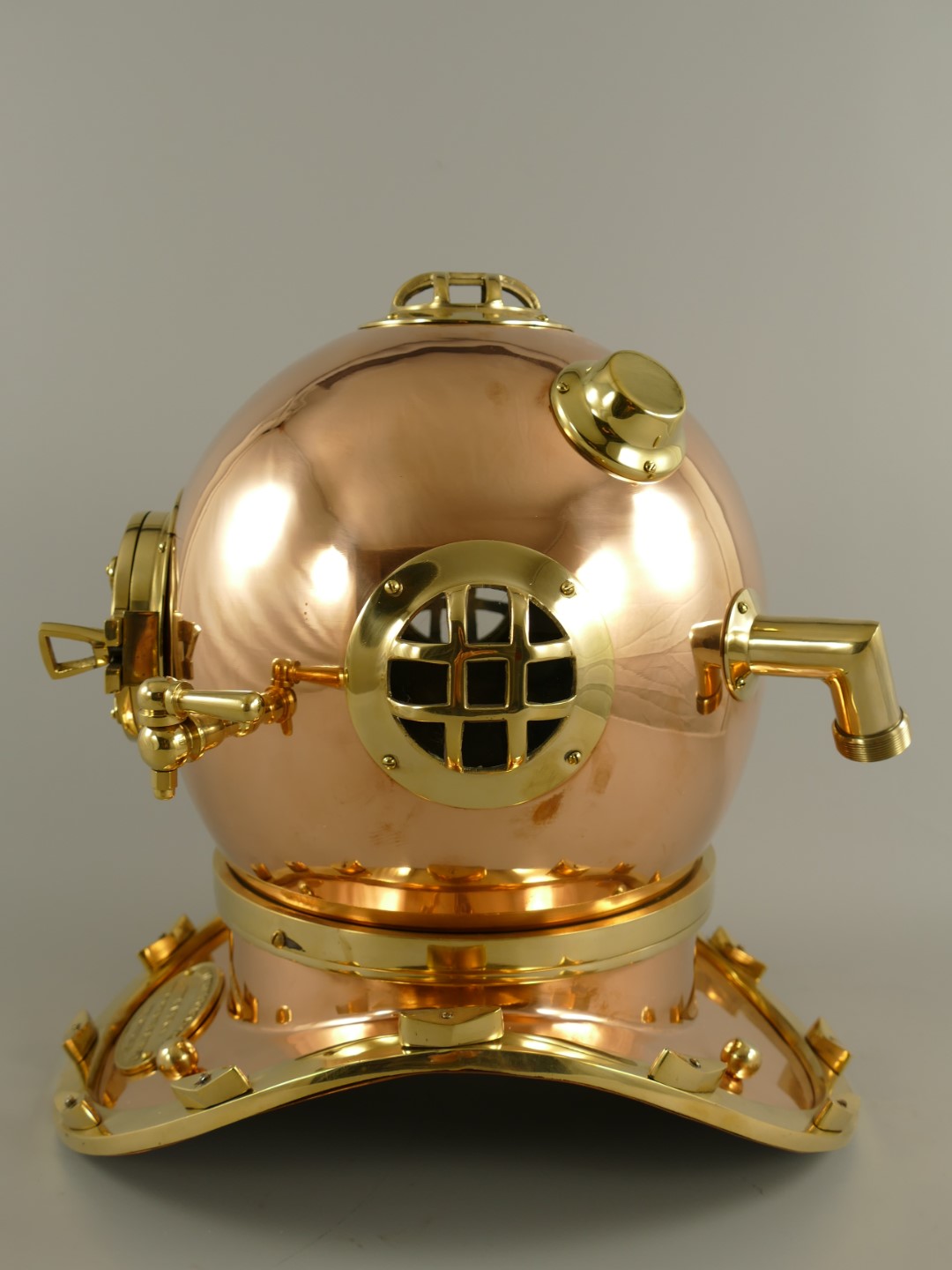 *NT Taucherhelm Kupfer H.45-D.35cm