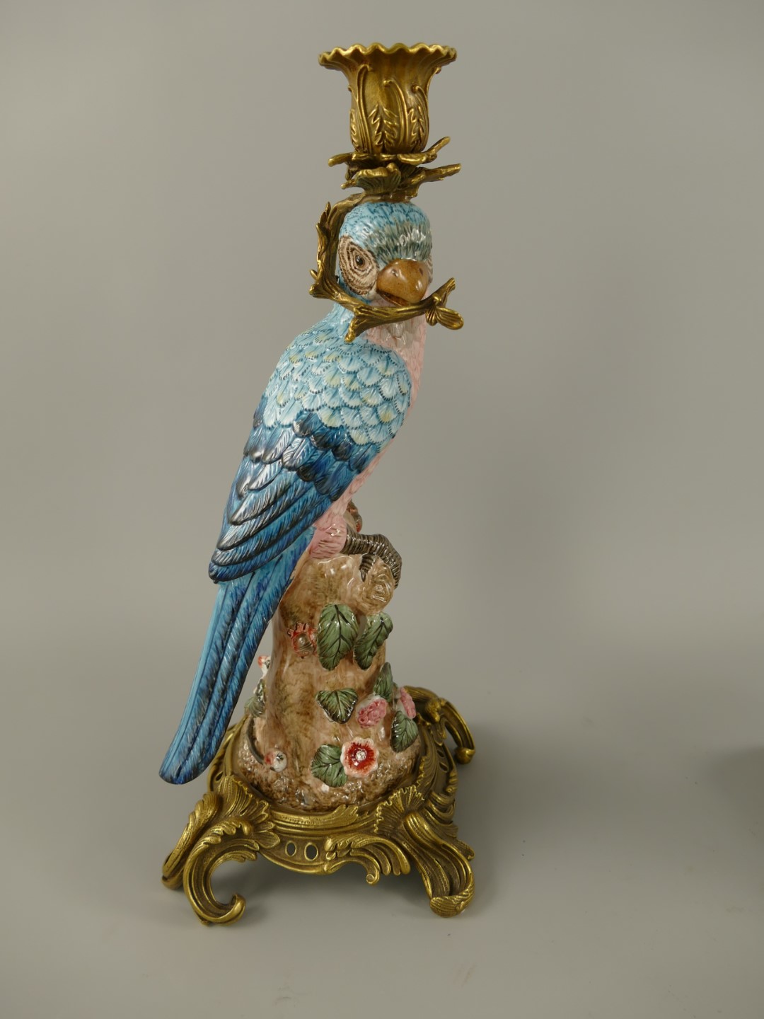 Porzellanvogel blau L/R Set/2 H.37x15cm SET!