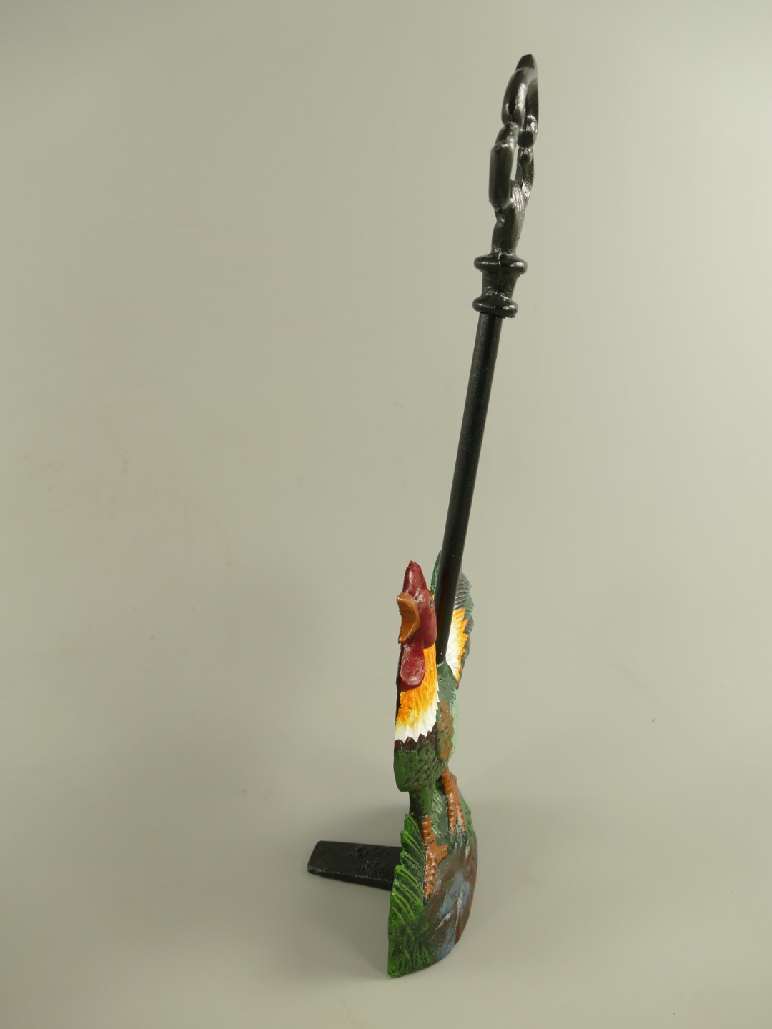 *ANG. Türstopper Hahn Gußeisen farbig H.46x18cm