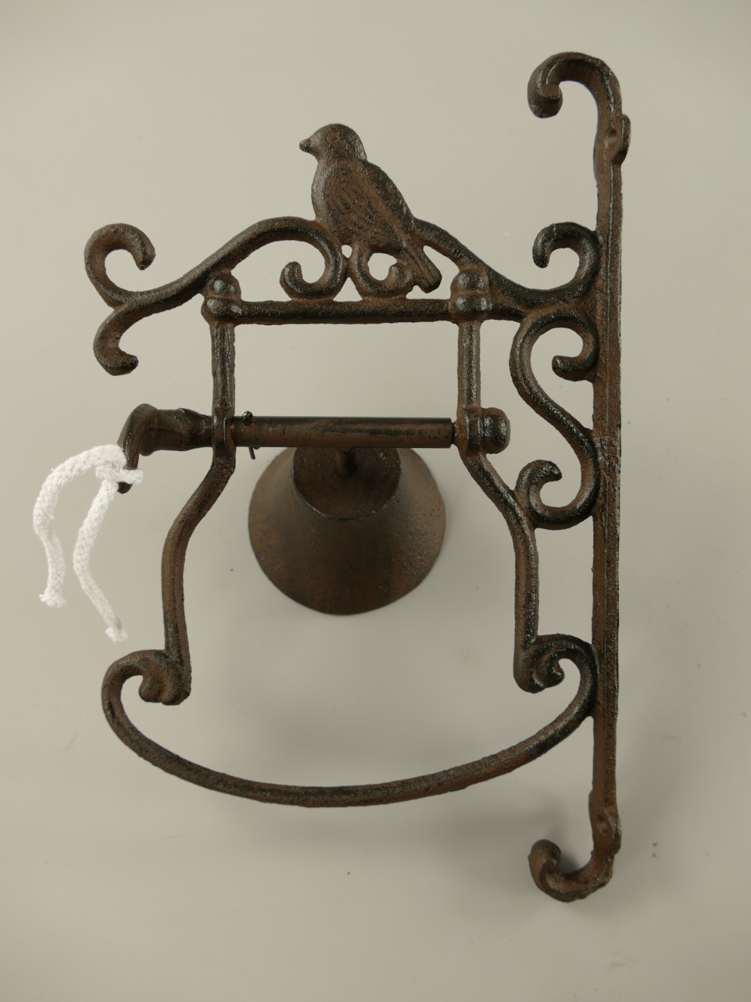 Wandglocke Gußeisen rustikal braun H.35x21cm