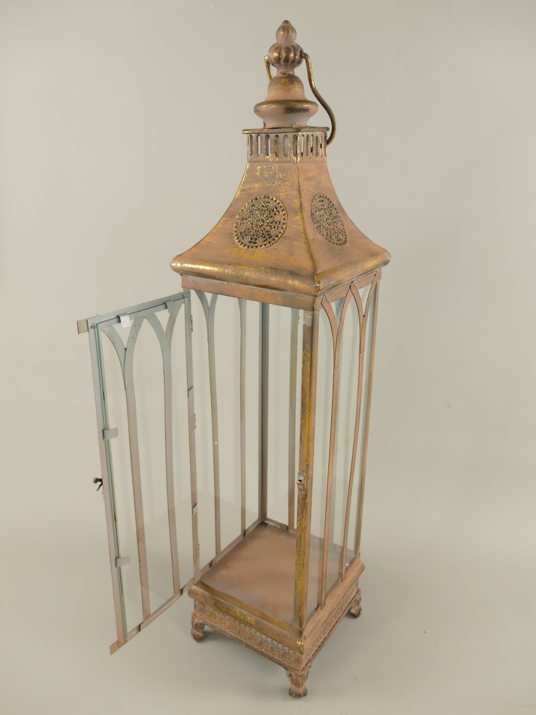 Laterne rustikal Eisen farbe H.74cm