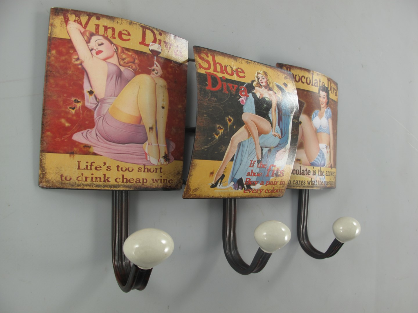 *ANG. Wandhaken Schild Eisen H.21x39cm P/St.