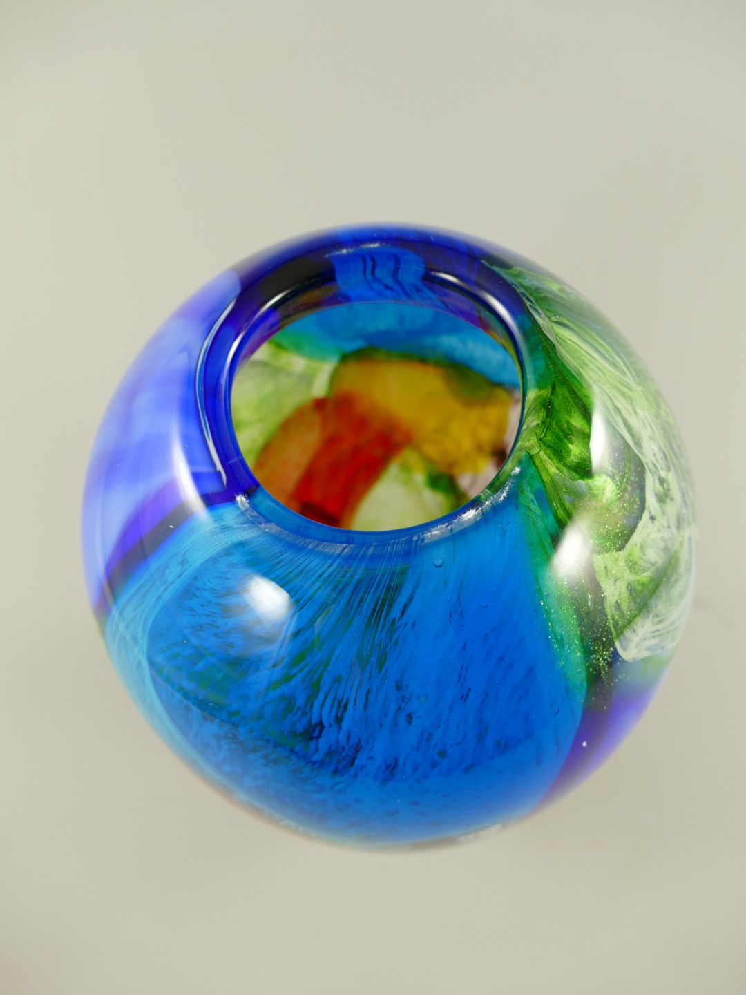 Glas Vase farbe H.35x18cm