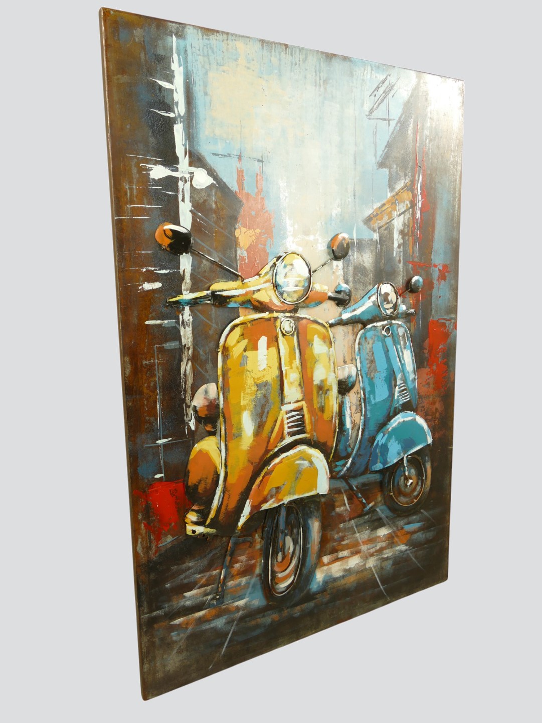 (*) Metallbild (3D) Eisen Roller H.120x80cm